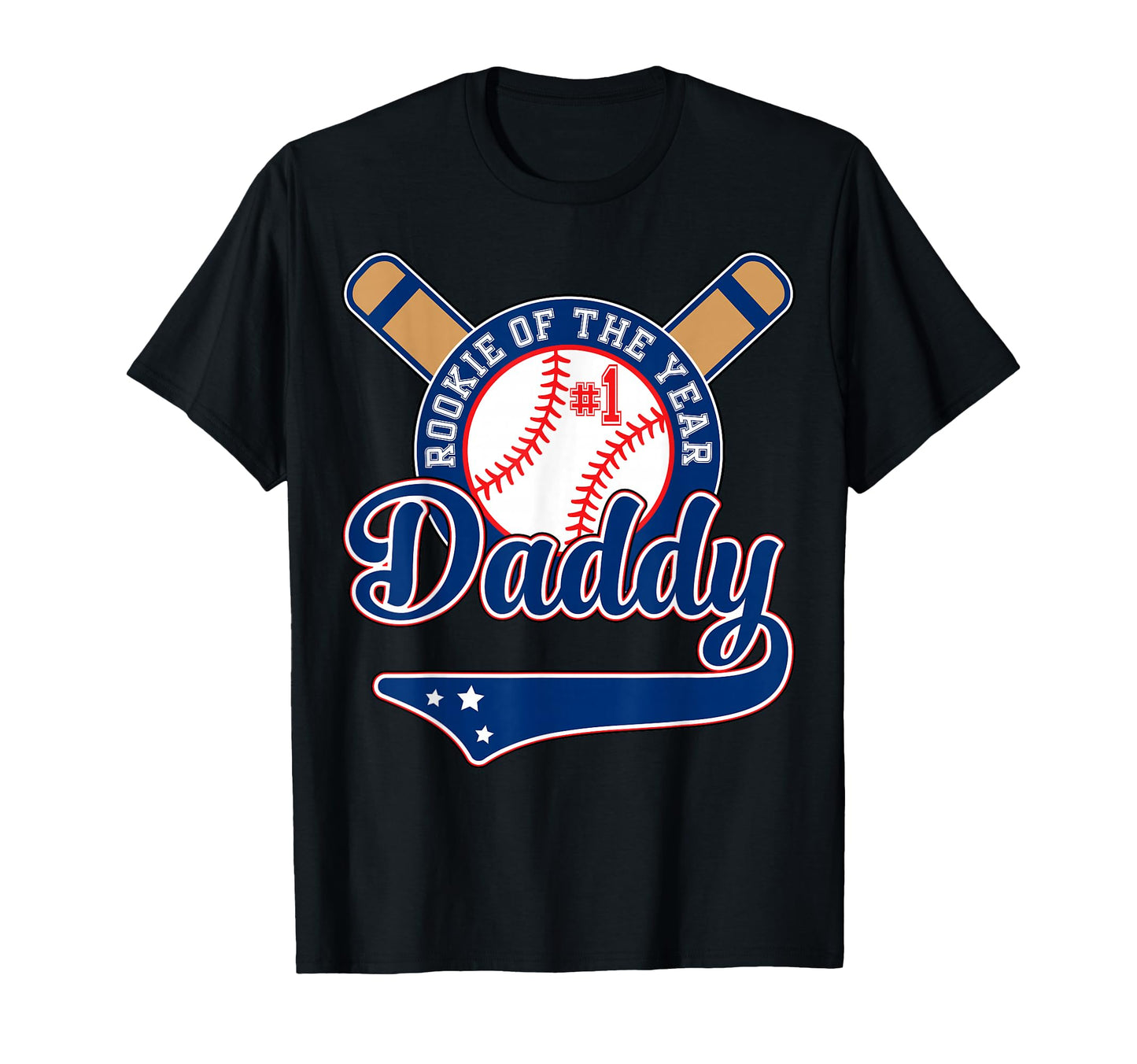 Daddy Rookie 1St Birthday Baseball T-Shirt - Aesthetic Graphic Men Women - T-Shirt, Sweatshirt, Hoodie