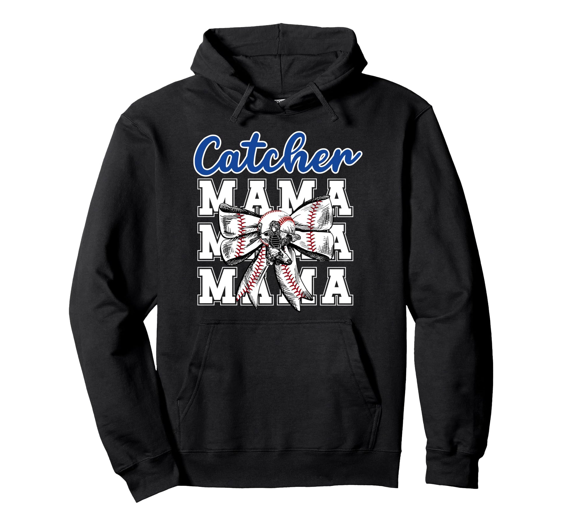 Baseball Catcher Mama Coquette Baseball Hoodie - Novelty Apparel Men Women - T-Shirt, Sweatshirt, Hoodie