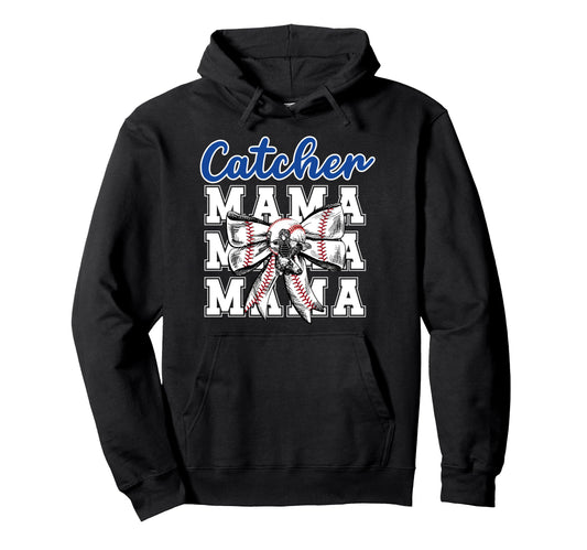 Baseball Catcher Mama Coquette Baseball Hoodie - Novelty Apparel Men Women - T-Shirt, Sweatshirt, Hoodie