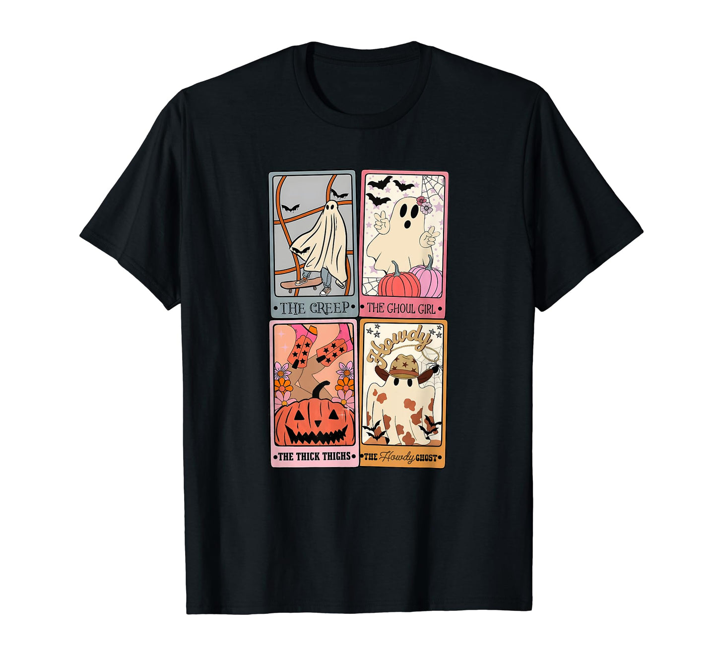 Halloween Ghost Tarot Card T-Shirt - Fun Novelty Design Men Women - T-Shirt, Sweatshirt, Hoodie