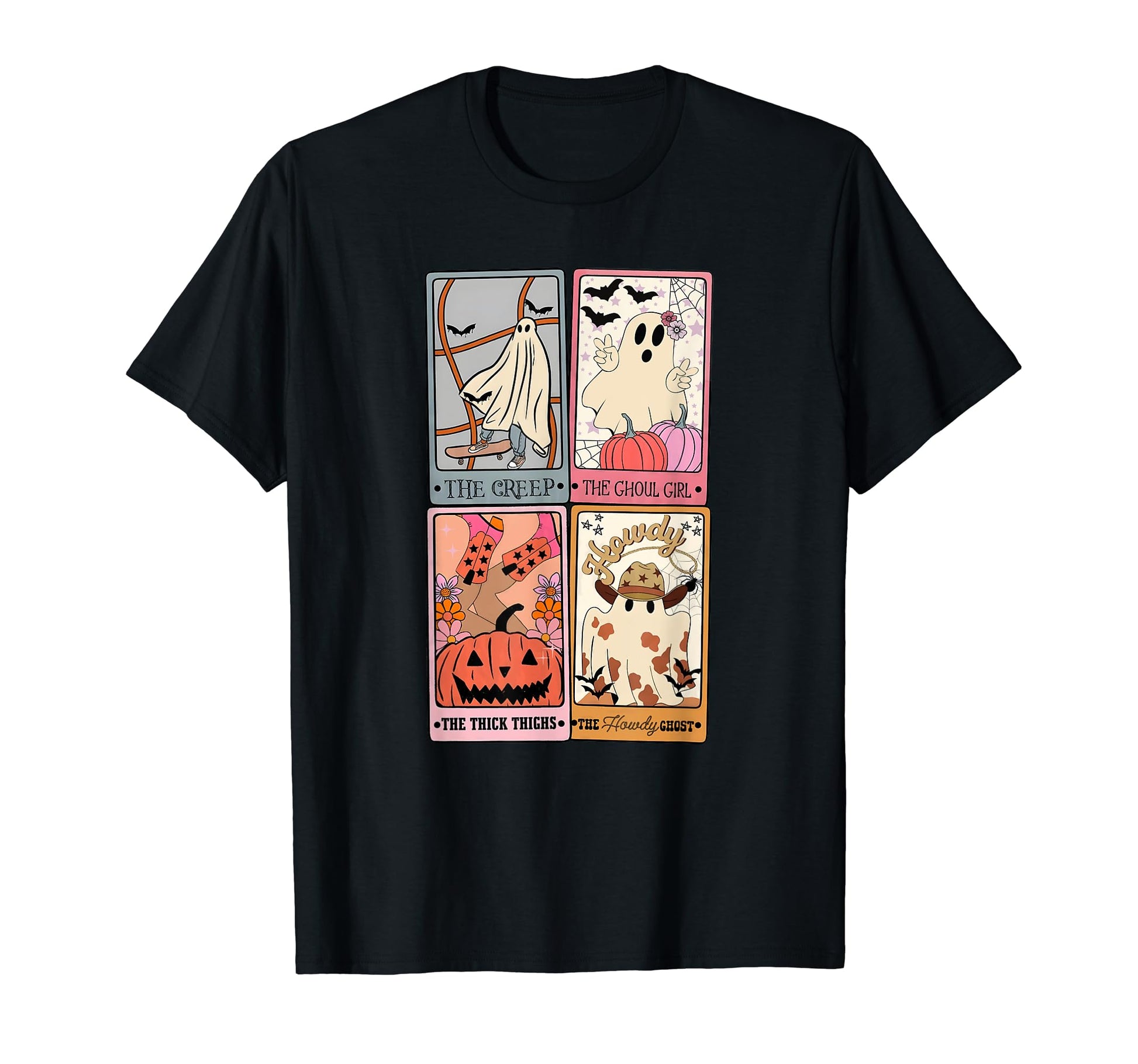 Halloween Ghost Tarot Card T-Shirt - Fun Novelty Design Men Women - T-Shirt, Sweatshirt, Hoodie