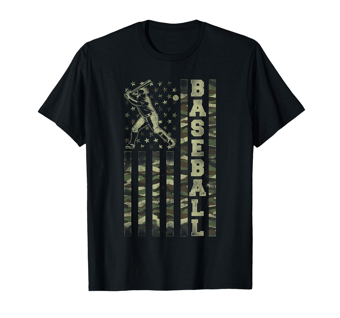 Baseball Fan Usa American Flag Camo T-Shirt - Streetwear Style Men Women - T-Shirt, Sweatshirt, Hoodie