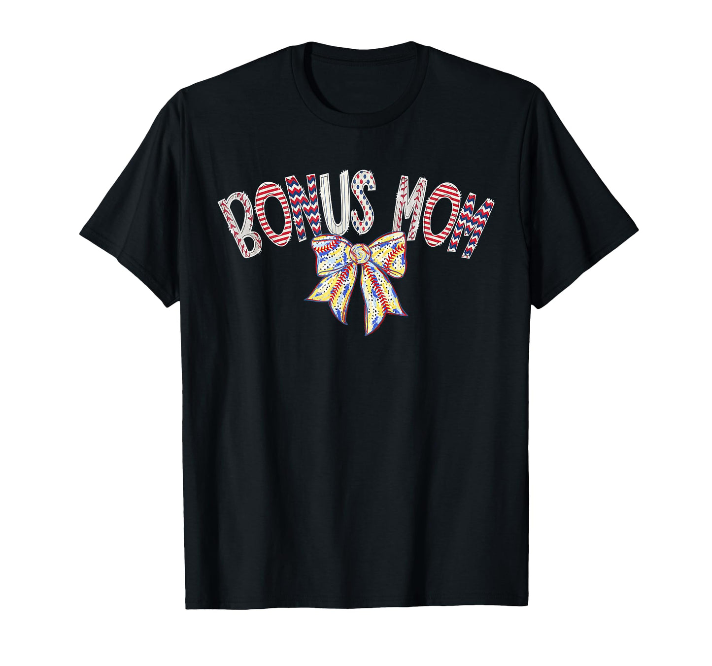 Baseball Bonus Mom Coquette Bow T-Shirt - Fun Novelty Design Men Women - T-Shirt, Sweatshirt, Hoodie