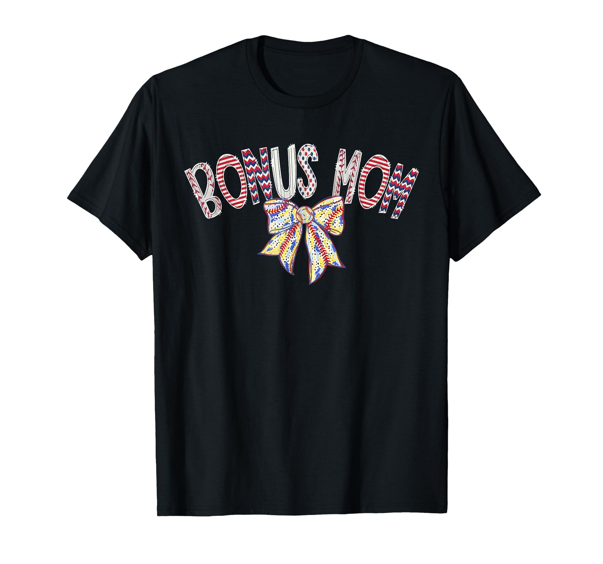 Baseball Bonus Mom Coquette Bow T-Shirt - Fun Novelty Design Men Women - T-Shirt, Sweatshirt, Hoodie