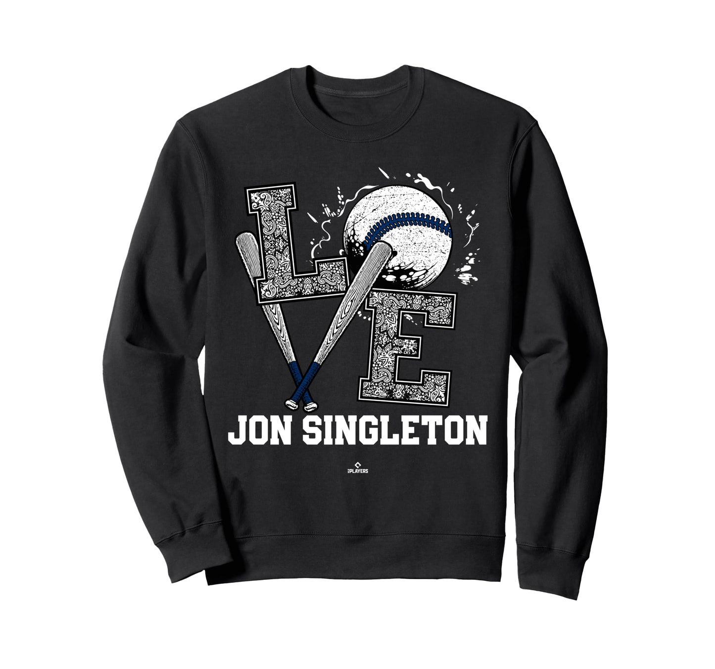 Distressed Baseball Love Jon Singleton Sweatshirt - Graphic Print Unisex - T-Shirt, Sweatshirt, Hoodie