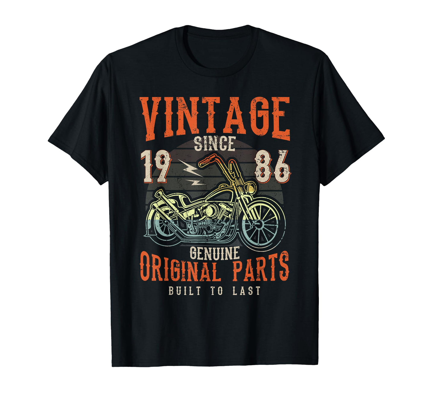 40Th Birthday 1986 Motorcycle Chopper T-Shirt - Novelty Apparel for Adults - T-Shirt, Sweatshirt, Hoodie