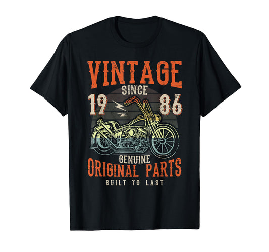 40Th Birthday 1986 Motorcycle Chopper T-Shirt - Novelty Apparel for Adults - T-Shirt, Sweatshirt, Hoodie