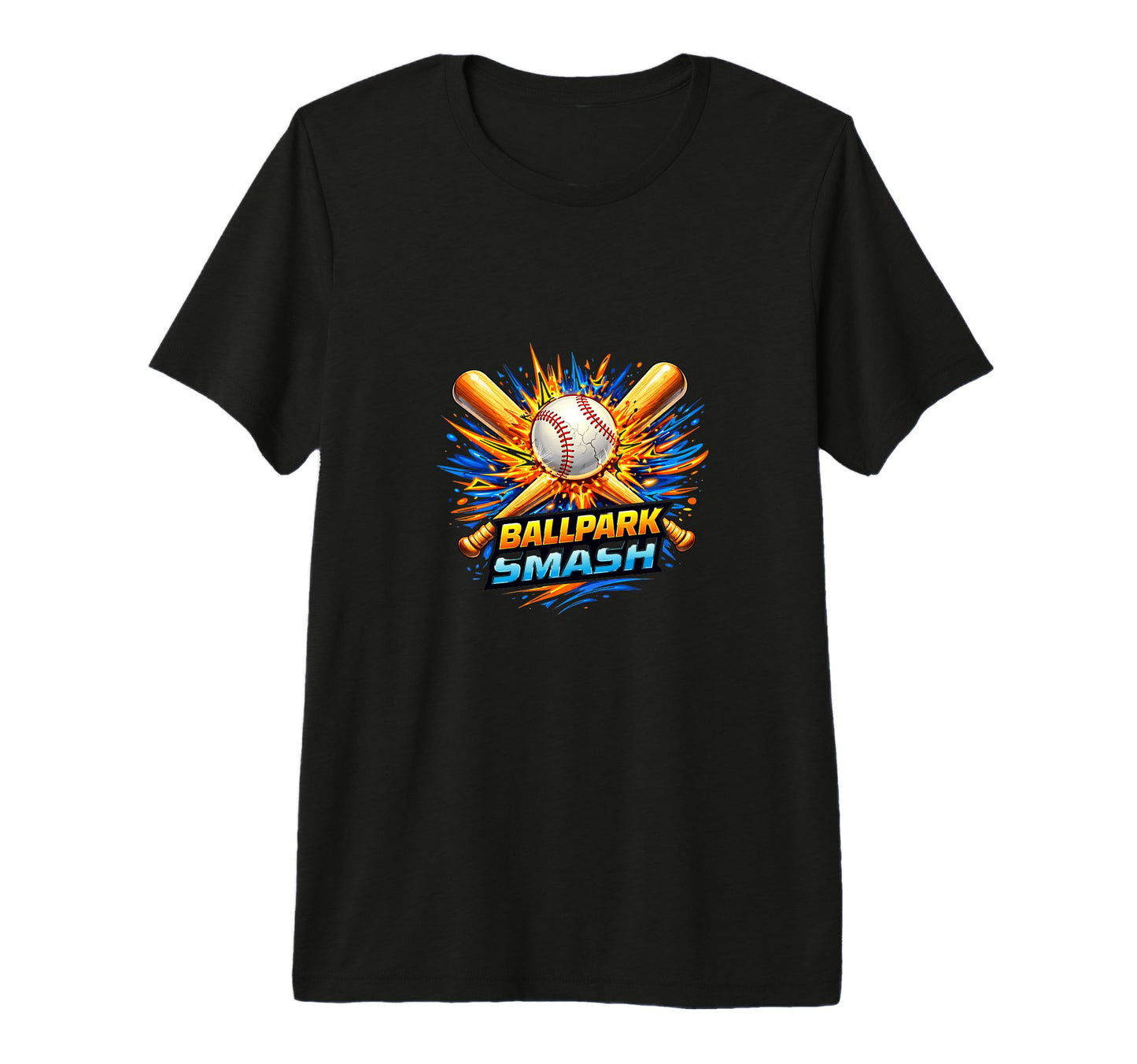 Mens Ballpark Smash Baseball Power Hit T-Shirt - Unique Graphic for Adults - T-Shirt, Sweatshirt, Hoodie