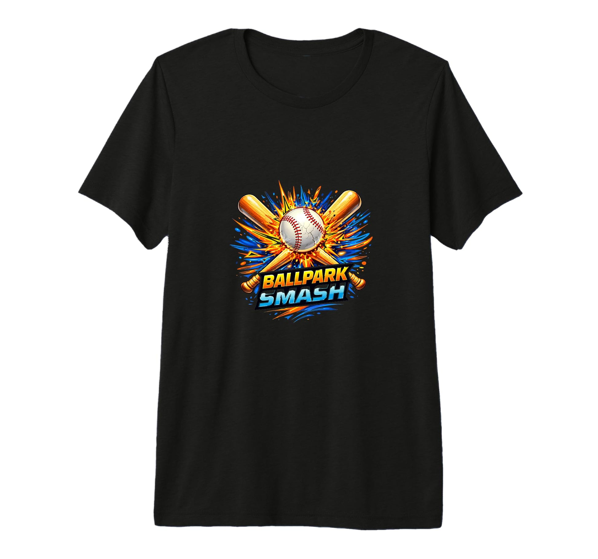 Mens Ballpark Smash Baseball Power Hit T-Shirt - Unique Graphic for Adults - T-Shirt, Sweatshirt, Hoodie