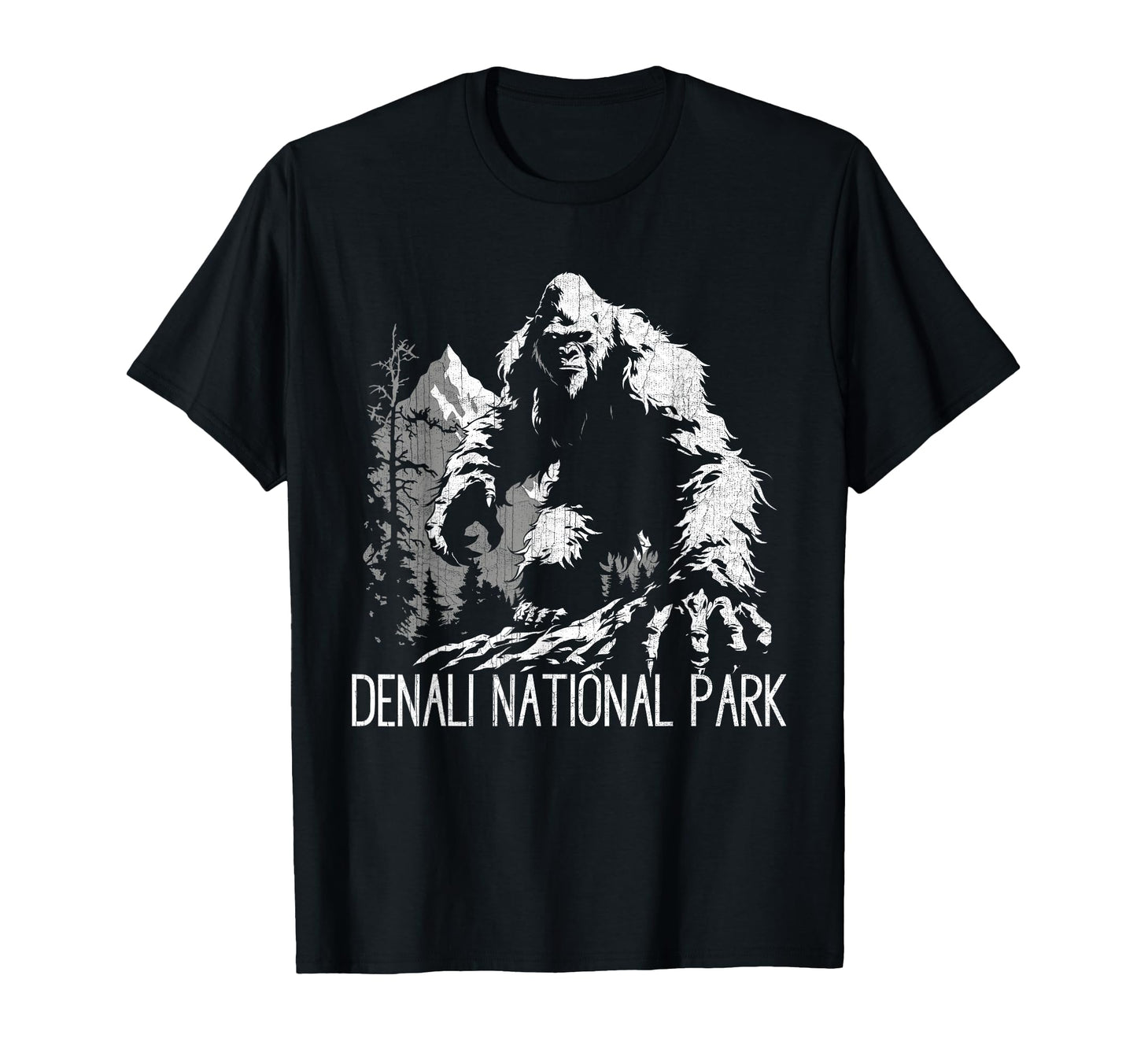 Bigfoot Denali National Park Alaska T-Shirt - Custom Art Print Unisex - T-Shirt, Sweatshirt, Hoodie