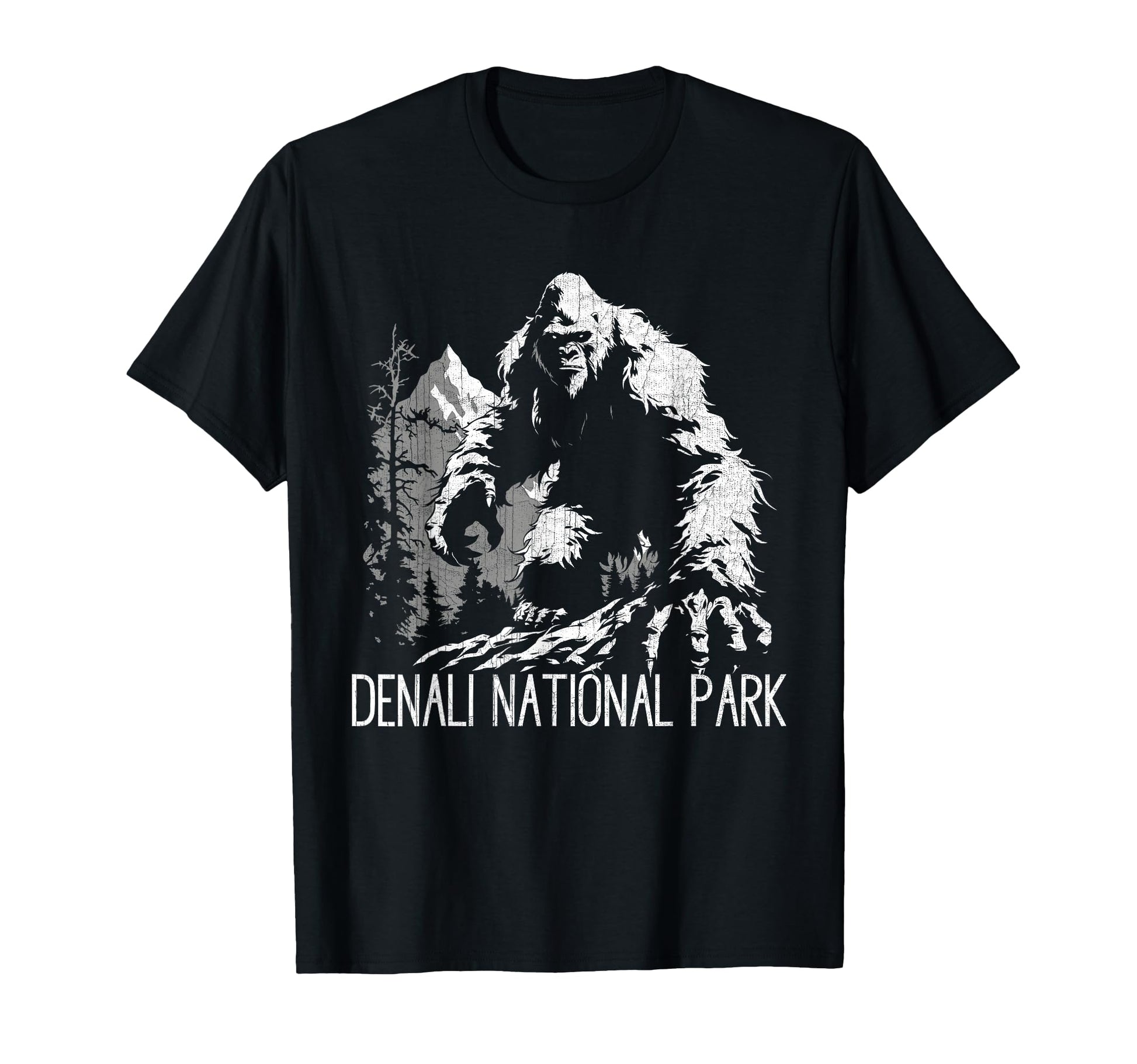 Bigfoot Denali National Park Alaska T-Shirt - Custom Art Print Unisex - T-Shirt, Sweatshirt, Hoodie