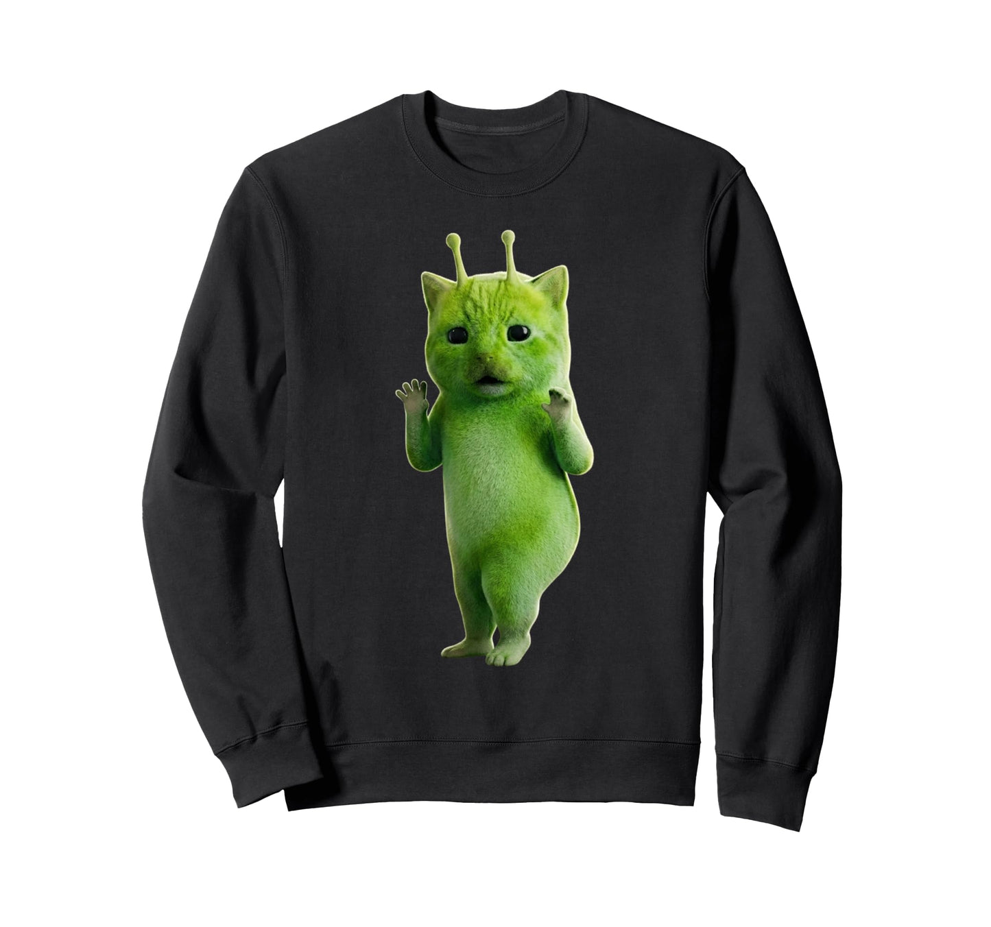 Y2K Alien Cat Dance Meme Silly Sweatshirt - Streetwear Style for Adults - T-Shirt, Sweatshirt, Hoodie
