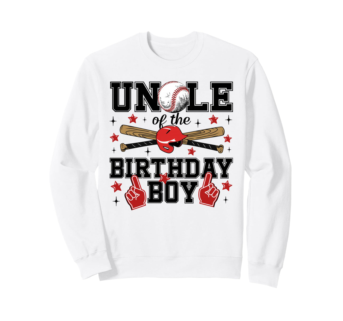 Uncle Birthday Baseball Sport Family Sweatshirt - Aesthetic Graphic Unisex - T-Shirt, Sweatshirt, Hoodie