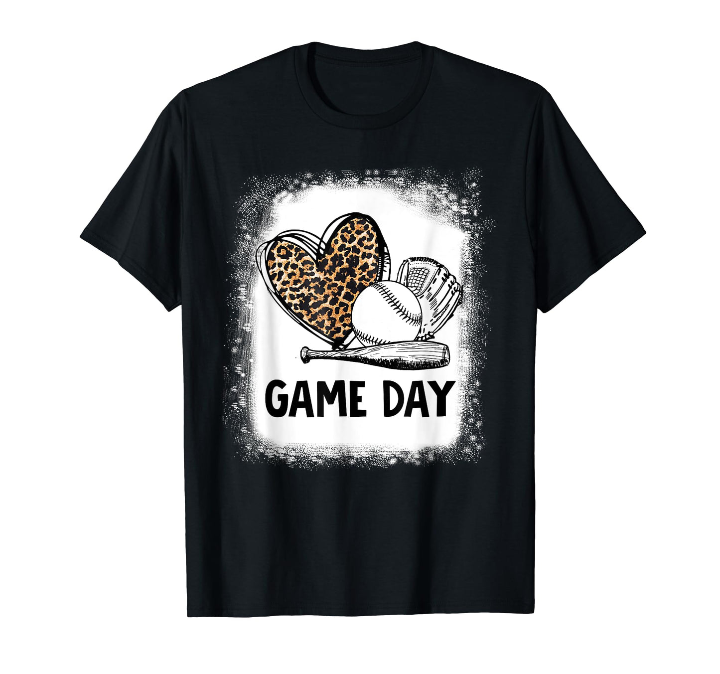 Game Day Baseball Decorations Leopard T-Shirt - Custom Art Print Unisex - T-Shirt, Sweatshirt, Hoodie
