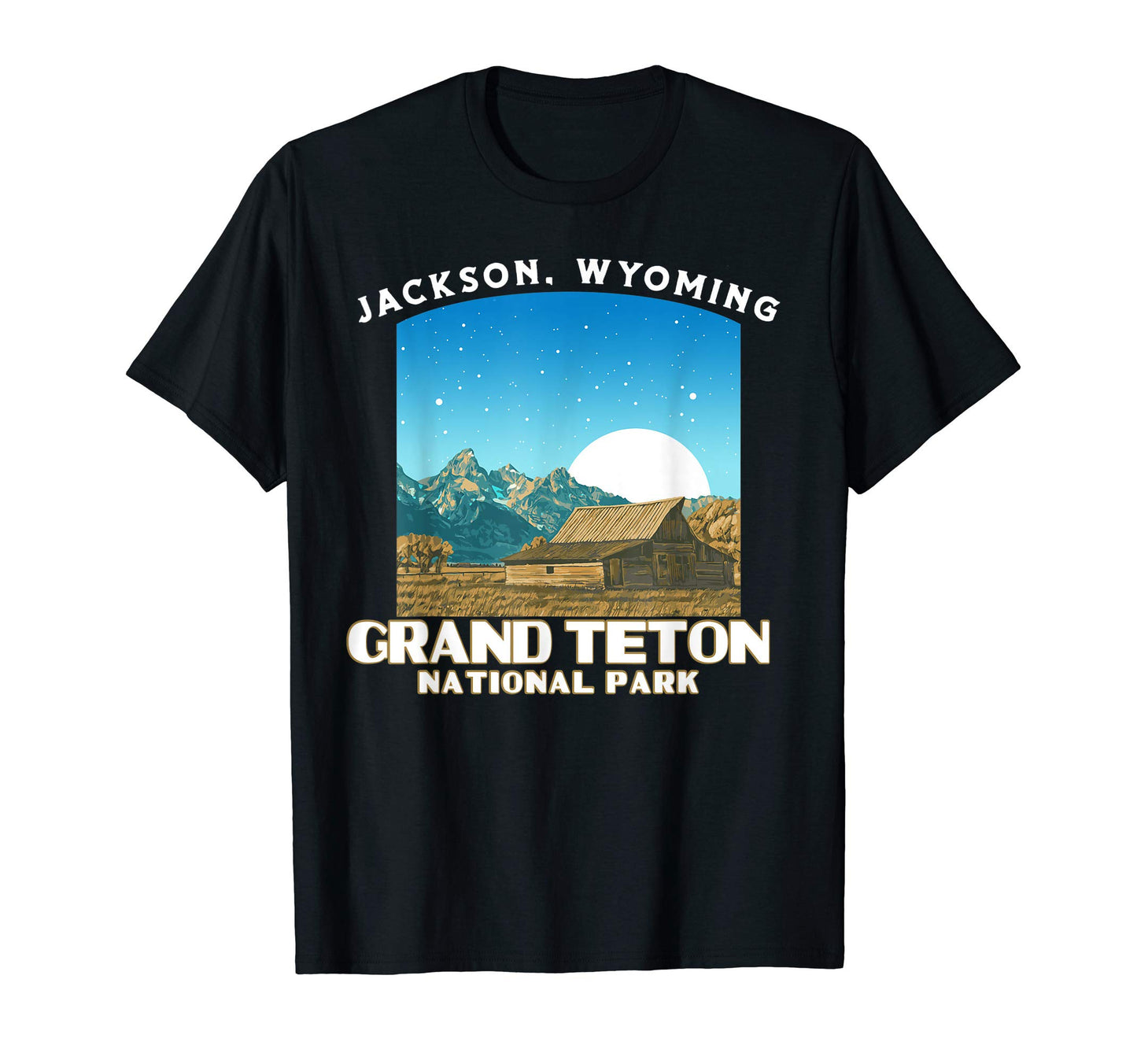 Grand Teton National Park Wpa Barn T-Shirt - Graphic Print for Adults - T-Shirt, Sweatshirt, Hoodie