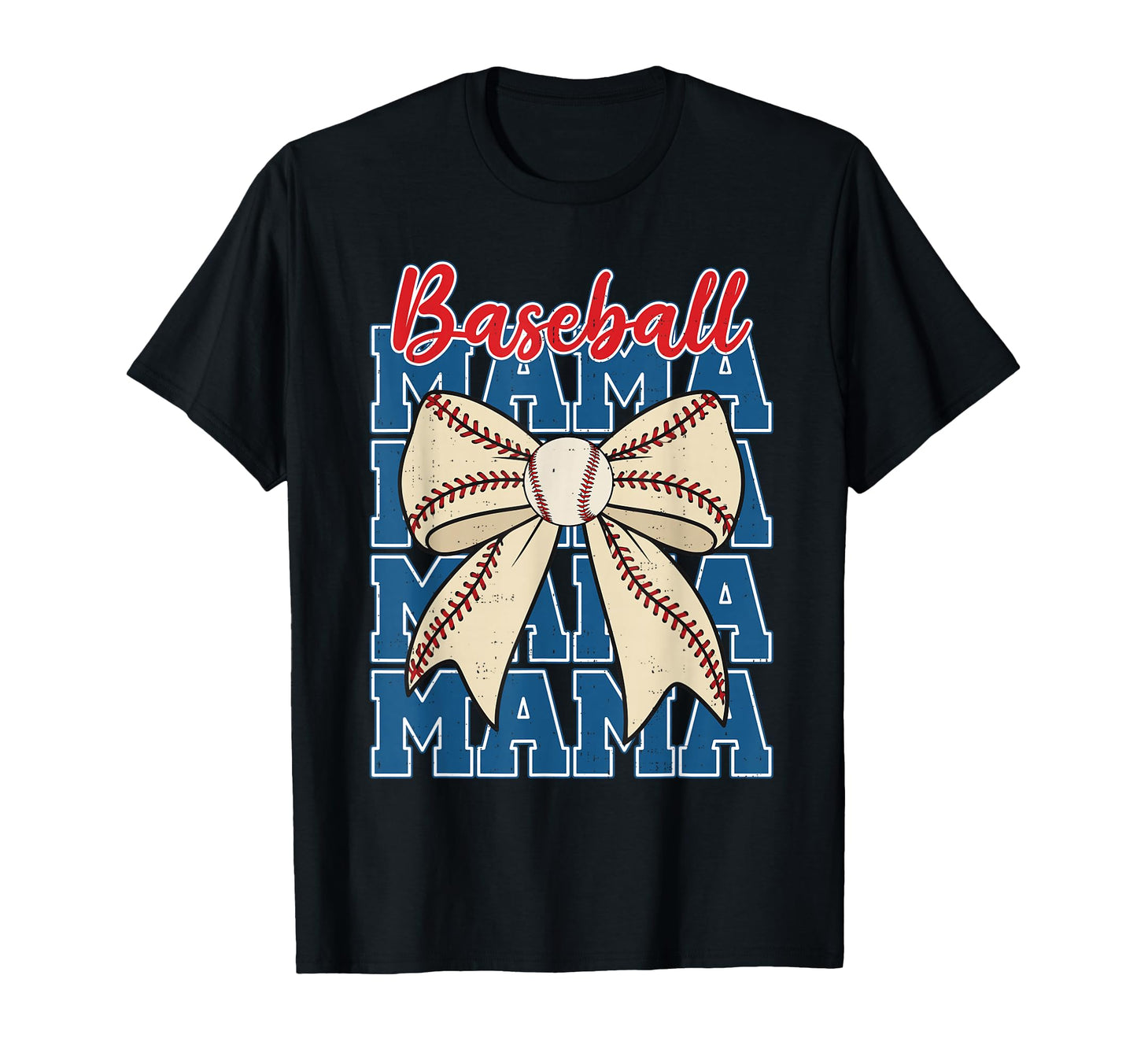 Baseball Mama Coquette Bow Cheer Mom T-Shirt - Minimalist Print Men Women - T-Shirt, Sweatshirt, Hoodie