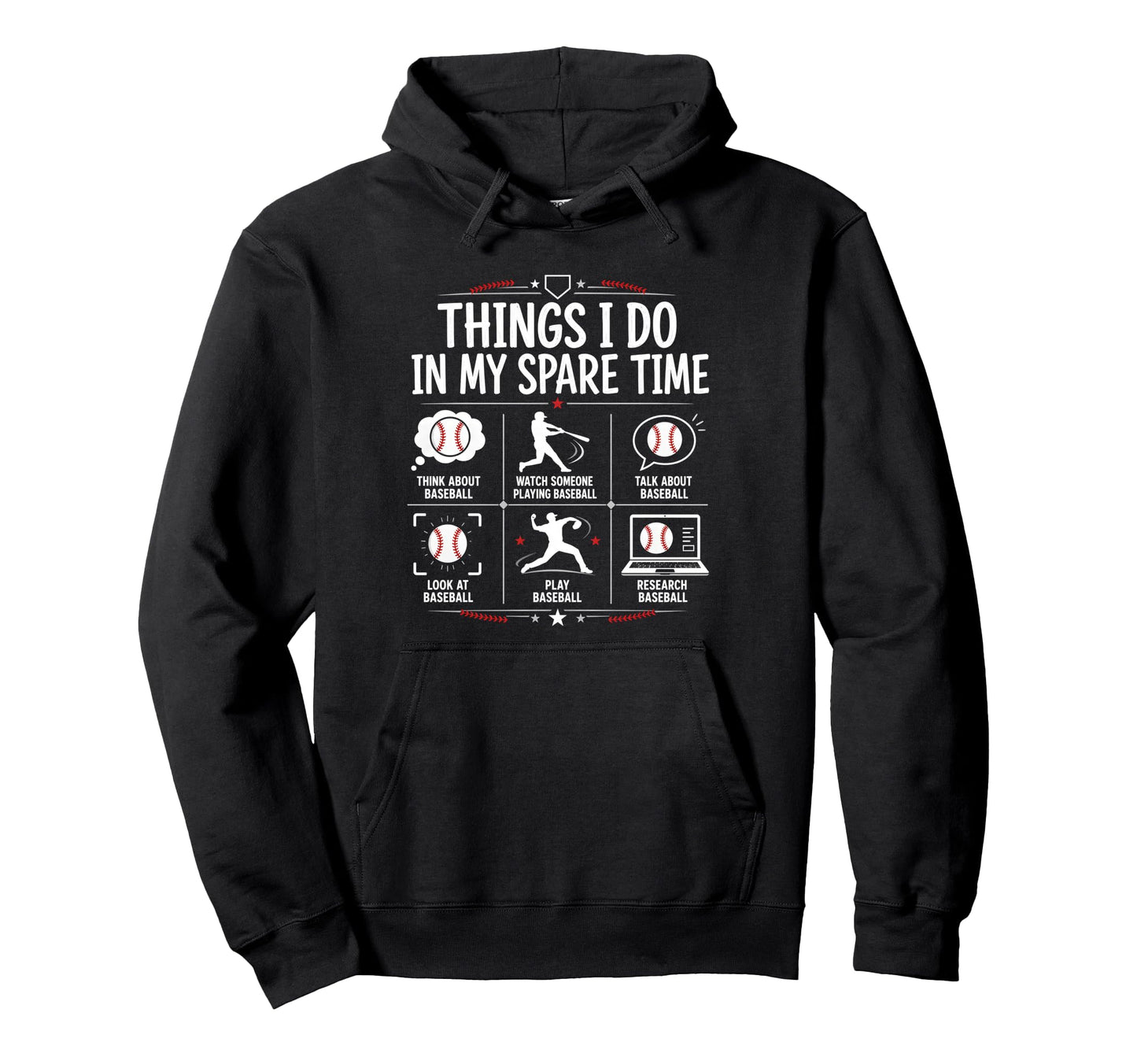 Funny Baseball Player Joke Hoodie - Casual Everyday Wear Unisex - T-Shirt, Sweatshirt, Hoodie