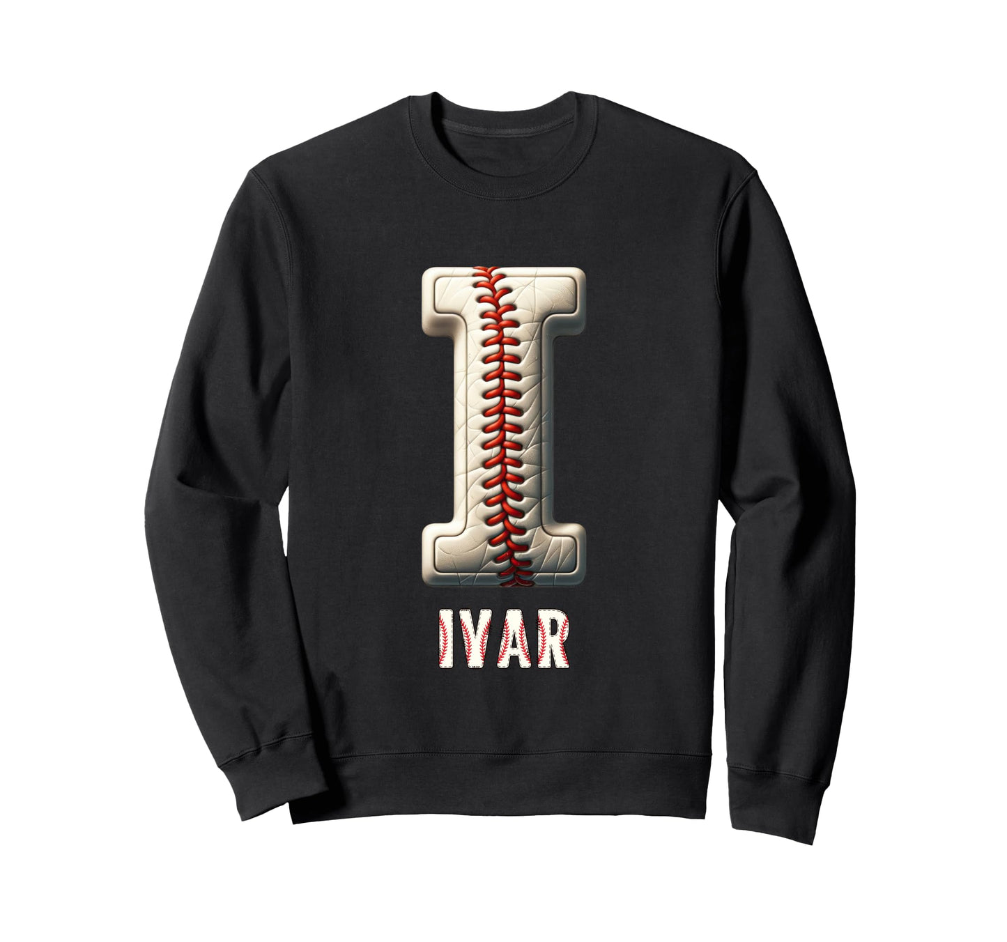 Baseball Home Run Lennard Initial Sweatshirt - Novelty Apparel Unisex - T-Shirt, Sweatshirt, Hoodie