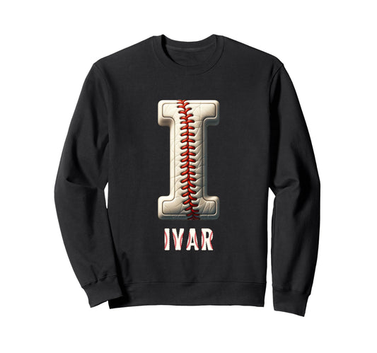 Baseball Home Run Lennard Initial Sweatshirt - Novelty Apparel Unisex - T-Shirt, Sweatshirt, Hoodie