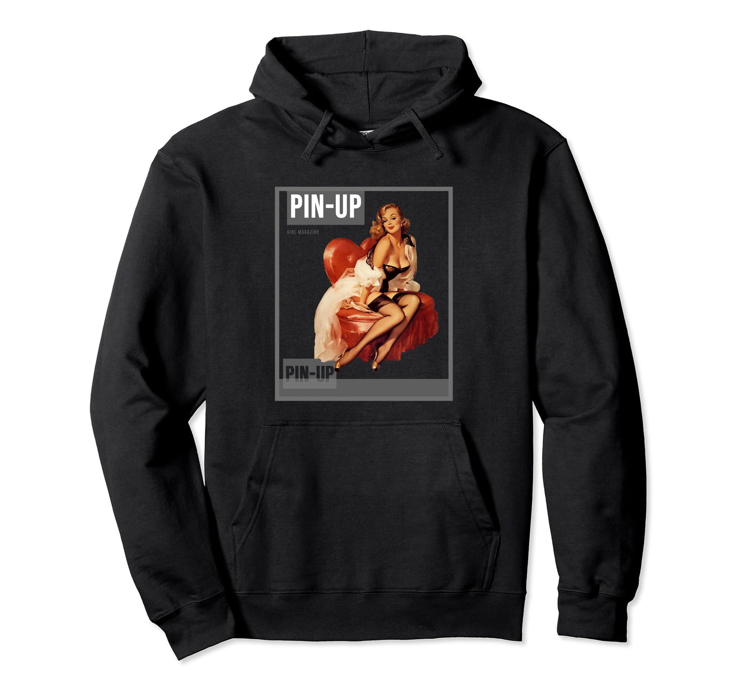 Pin Up Pin Up Magazine Hoodie - Custom Art Print for Adults - T-Shirt, Sweatshirt, Hoodie