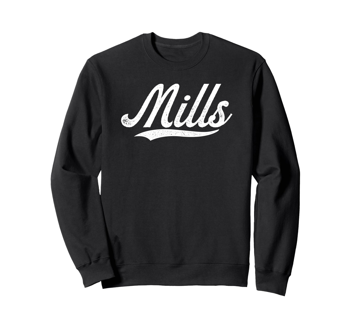 Distressed Script Zane Mills Sweatshirt - Aesthetic Graphic for Adults - T-Shirt, Sweatshirt, Hoodie