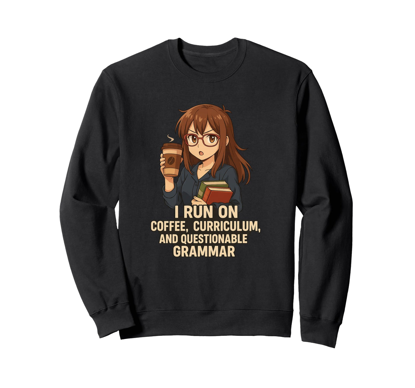 I Run Coffee Curriculum And Sweatshirt - Aesthetic Graphic Men Women - T-Shirt, Sweatshirt, Hoodie