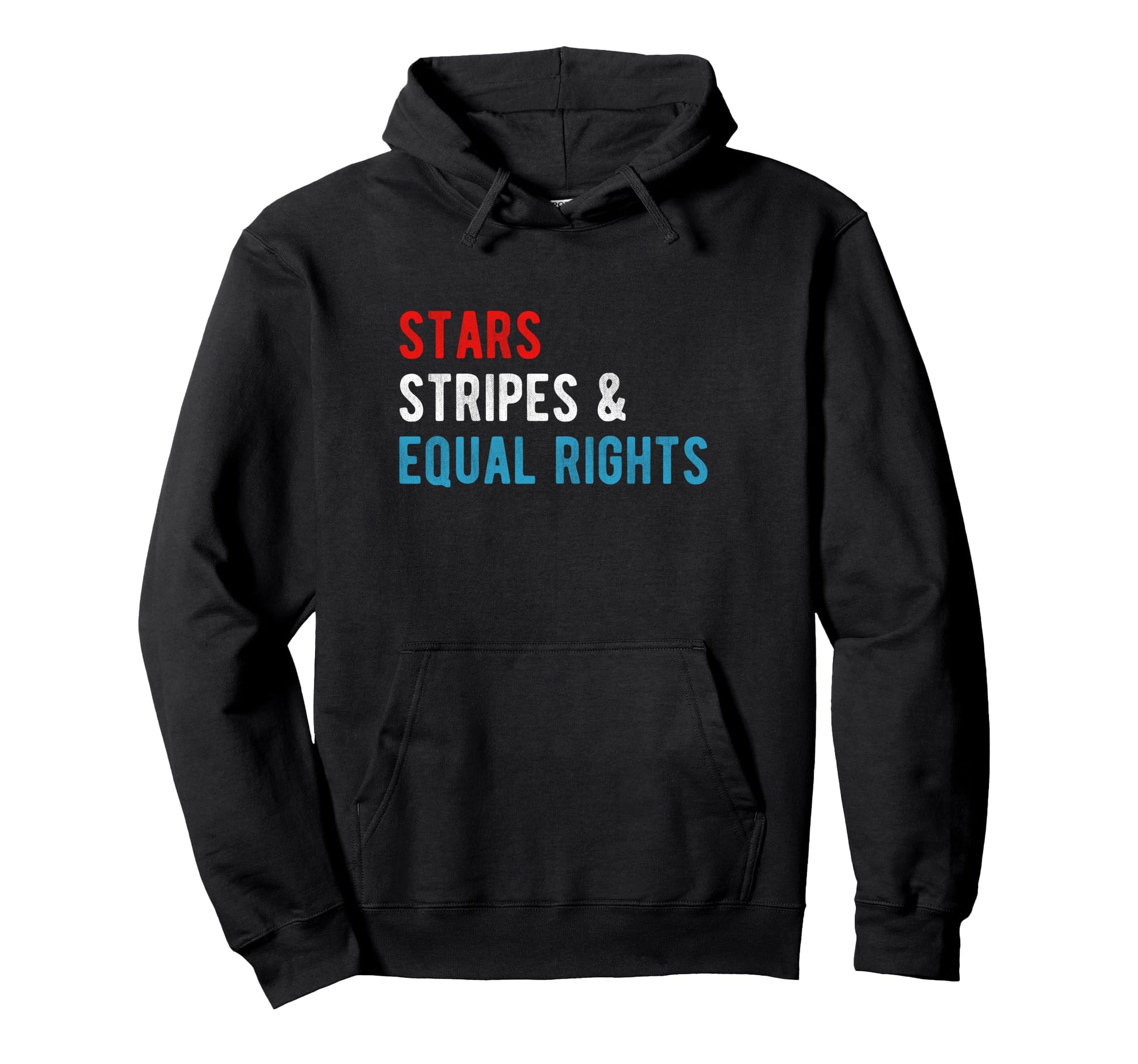 Stars Stripes And Equal Rights Hoodie - Fun Novelty Design for Adults - T-Shirt, Sweatshirt, Hoodie