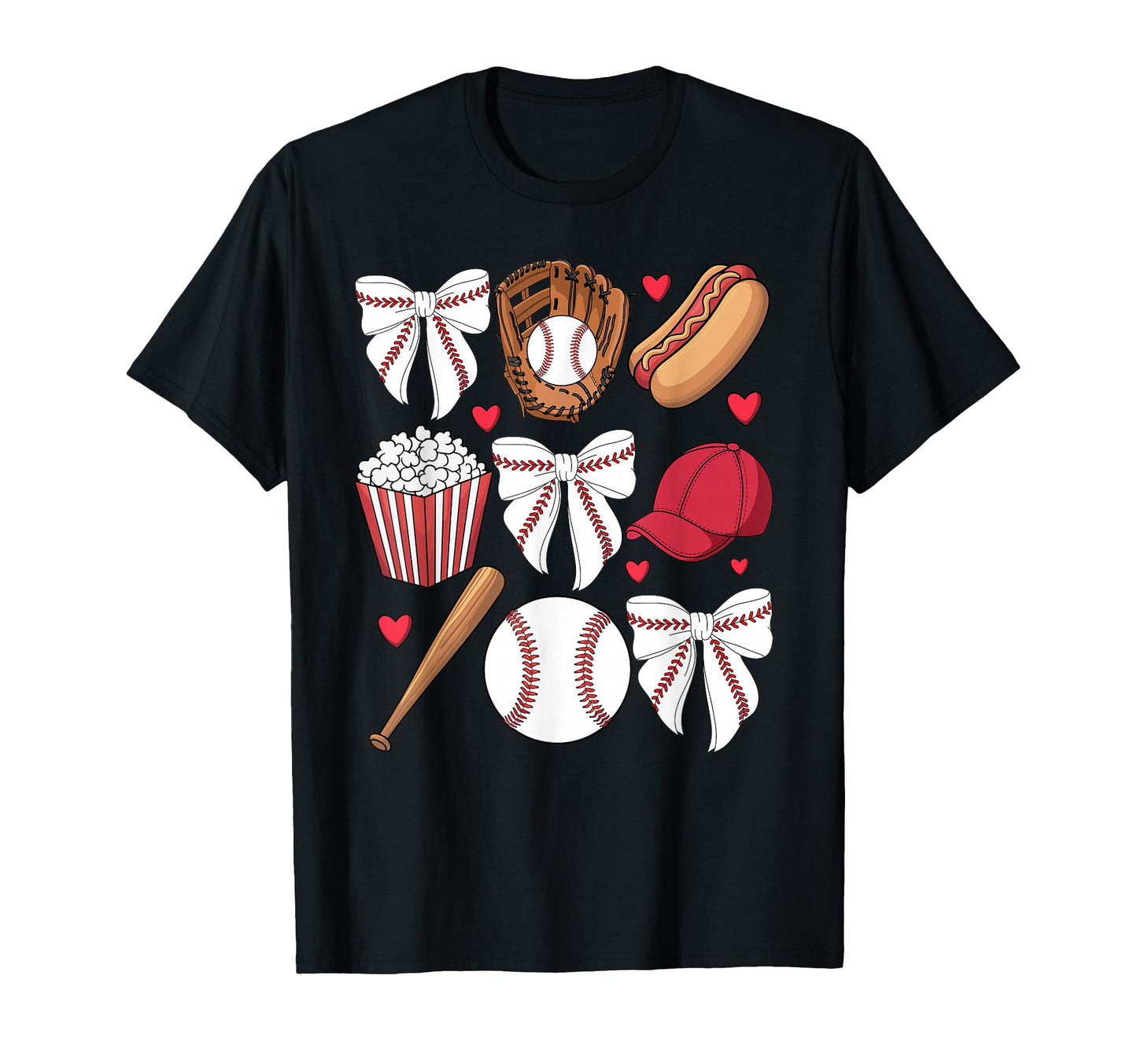 Baseball Coquette Bow Baseball Mom T-Shirt - Casual Everyday Wear Unisex - T-Shirt, Sweatshirt, Hoodie