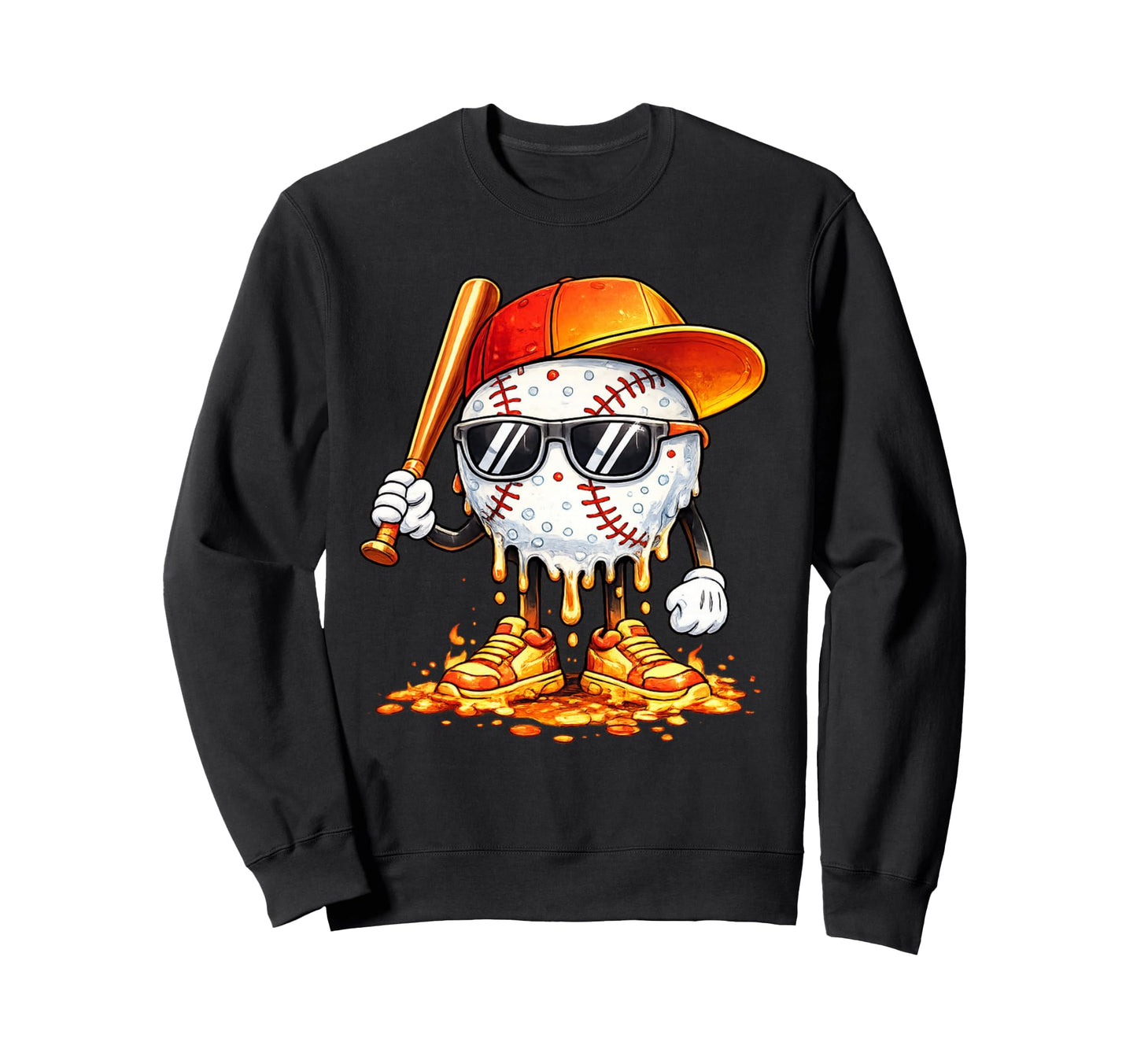 Baseball Drip Team And Ice Cream Sweatshirt - Trendy Graphic Men Women - T-Shirt, Sweatshirt, Hoodie