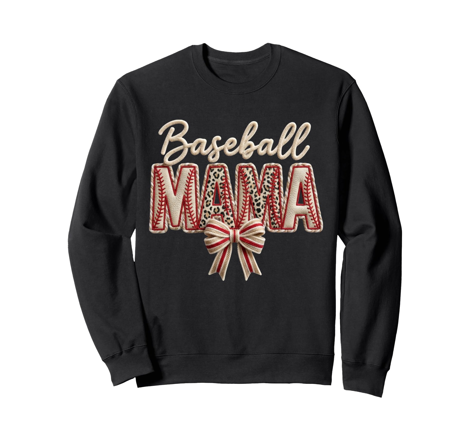 Baseball Mama Coquette Bow Game Day Sweatshirt - Novelty Apparel Men Women - T-Shirt, Sweatshirt, Hoodie