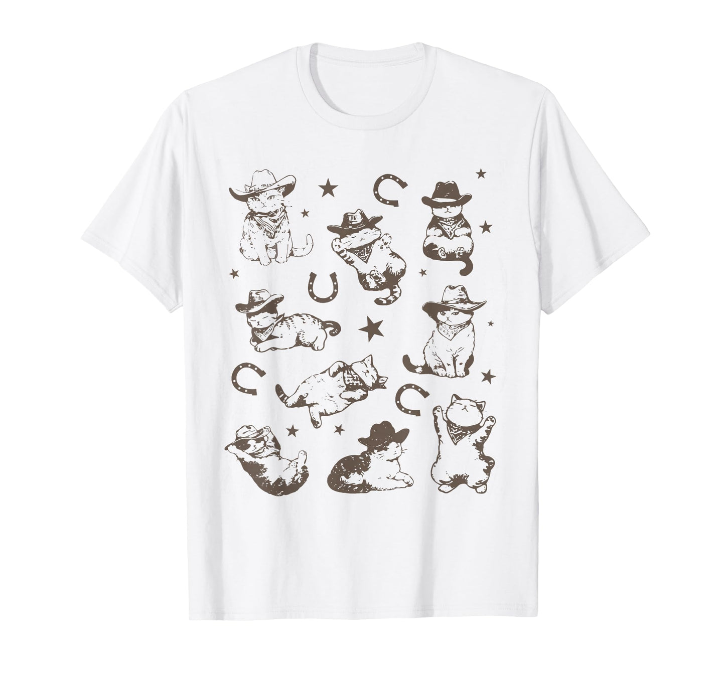 Cowboy Cats And Kittens Western T-Shirt - Fun Novelty Design for Adults - T-Shirt, Sweatshirt, Hoodie