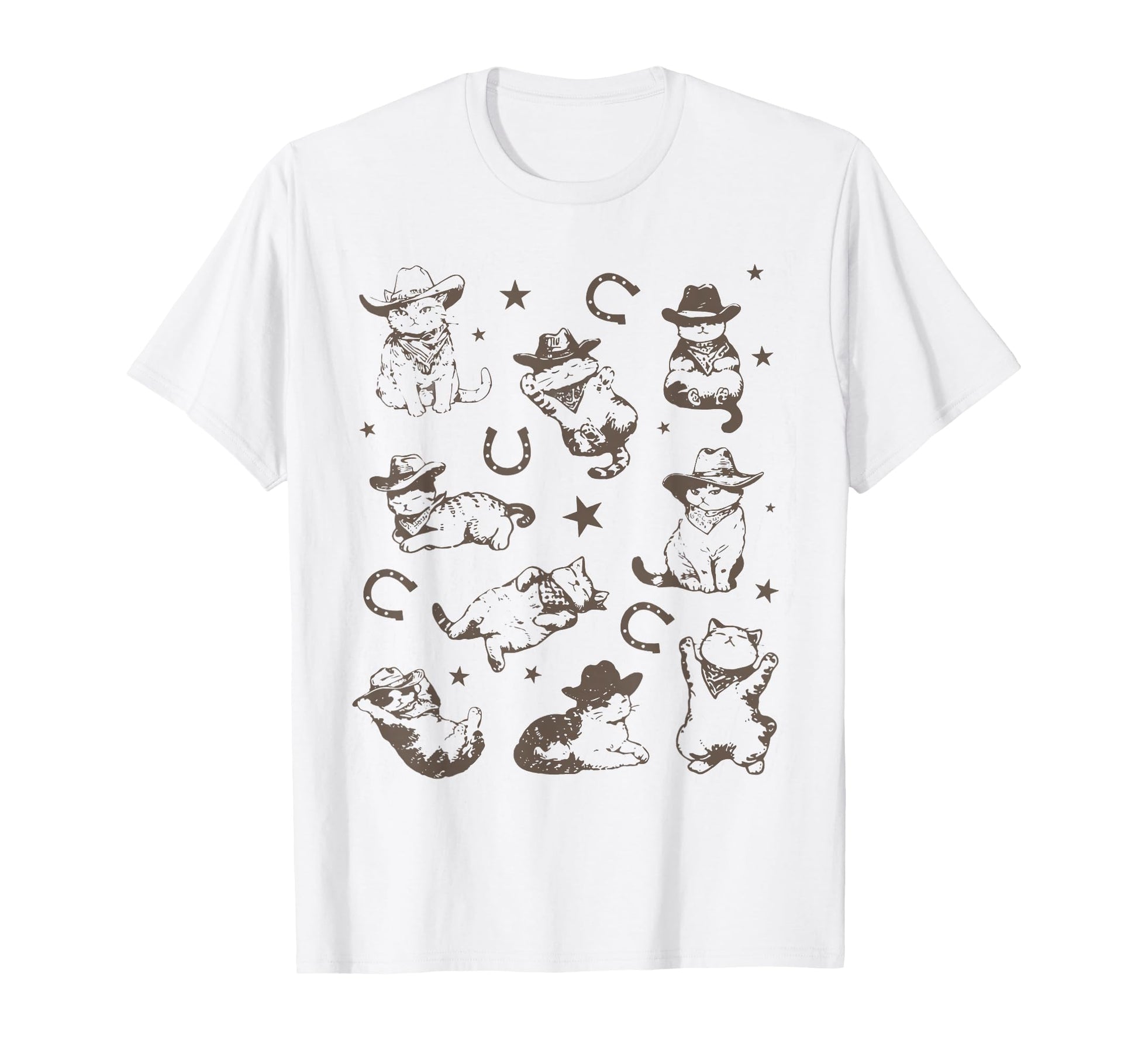 Cowboy Cats And Kittens Western T-Shirt - Fun Novelty Design for Adults - T-Shirt, Sweatshirt, Hoodie