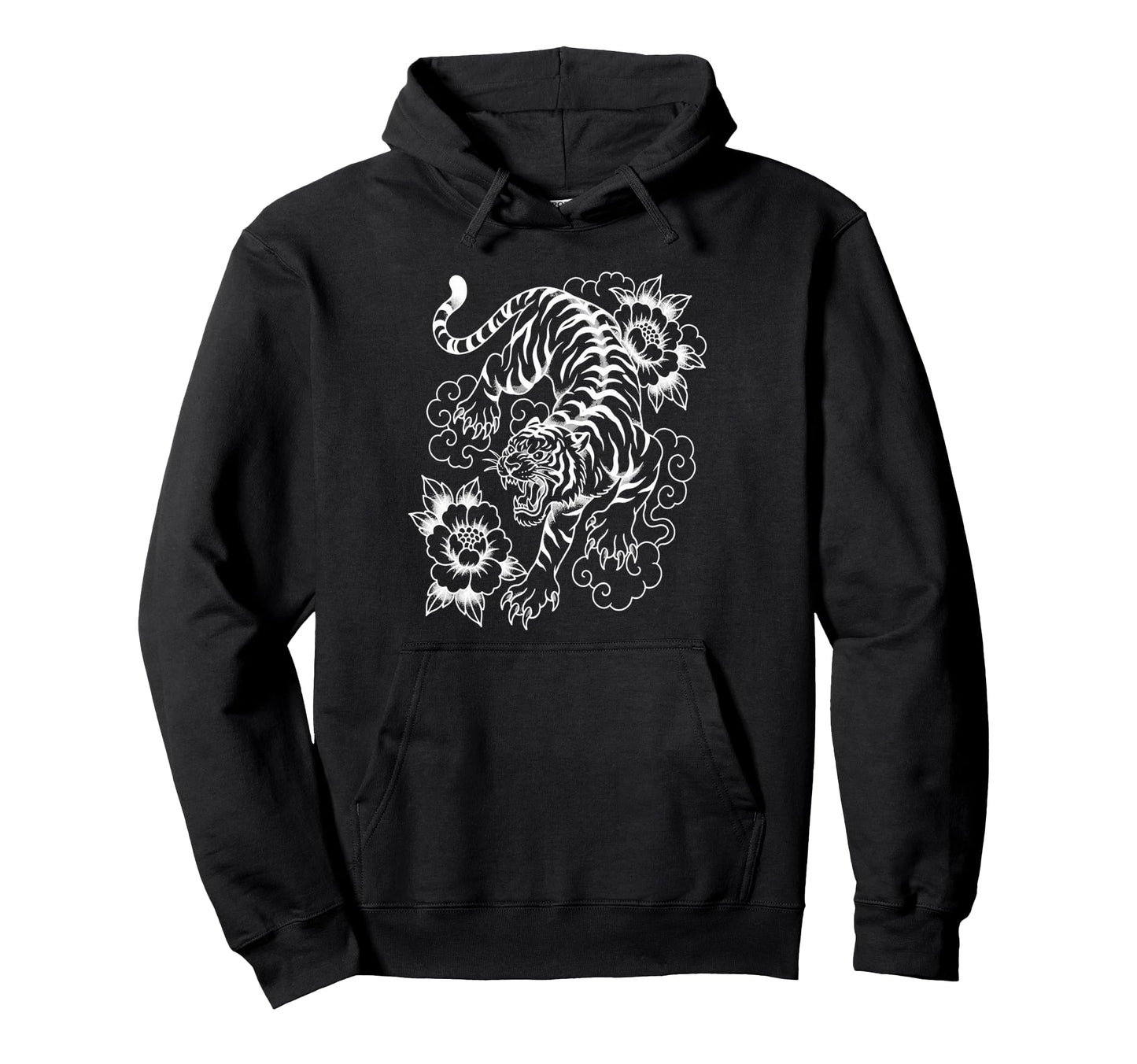 Traditional Tattoo Tiger Old School Hoodie - Aesthetic Graphic Unisex - T-Shirt, Sweatshirt, Hoodie
