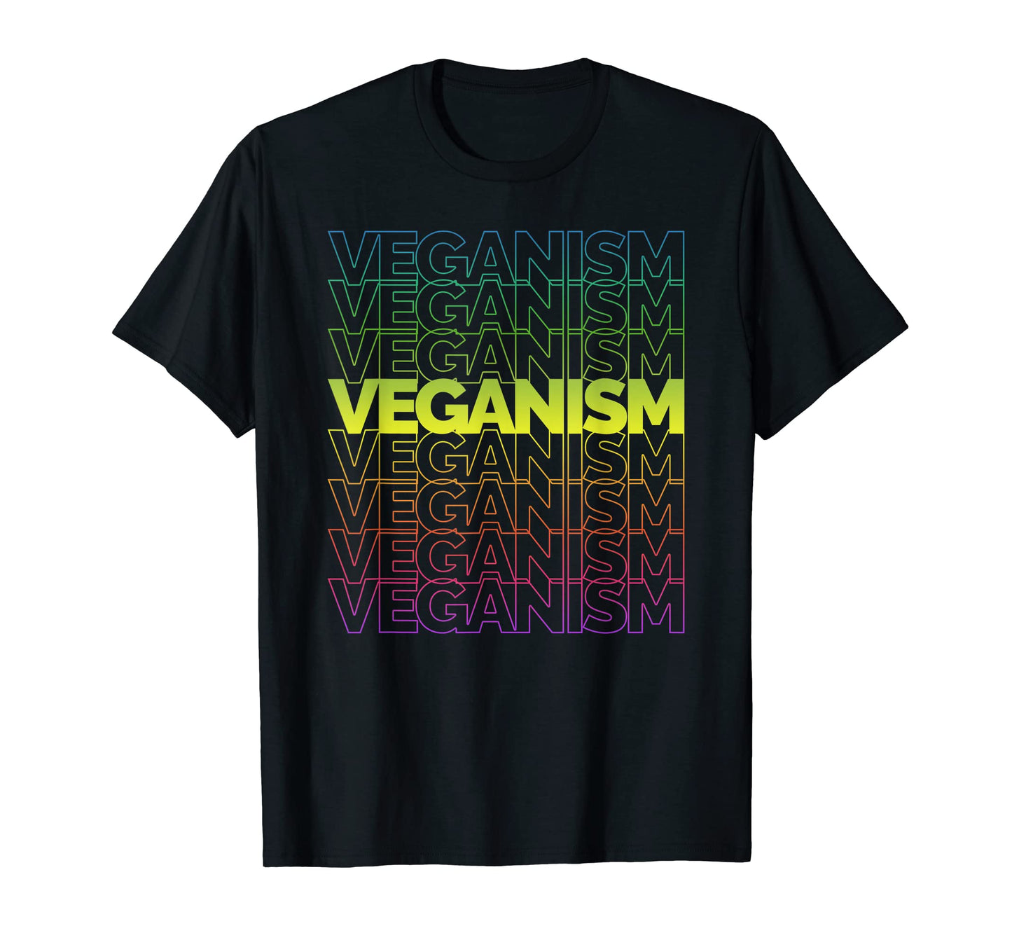 Veganism Repeat Typography T-Shirt - Casual Everyday Wear Men Women - T-Shirt, Sweatshirt, Hoodie