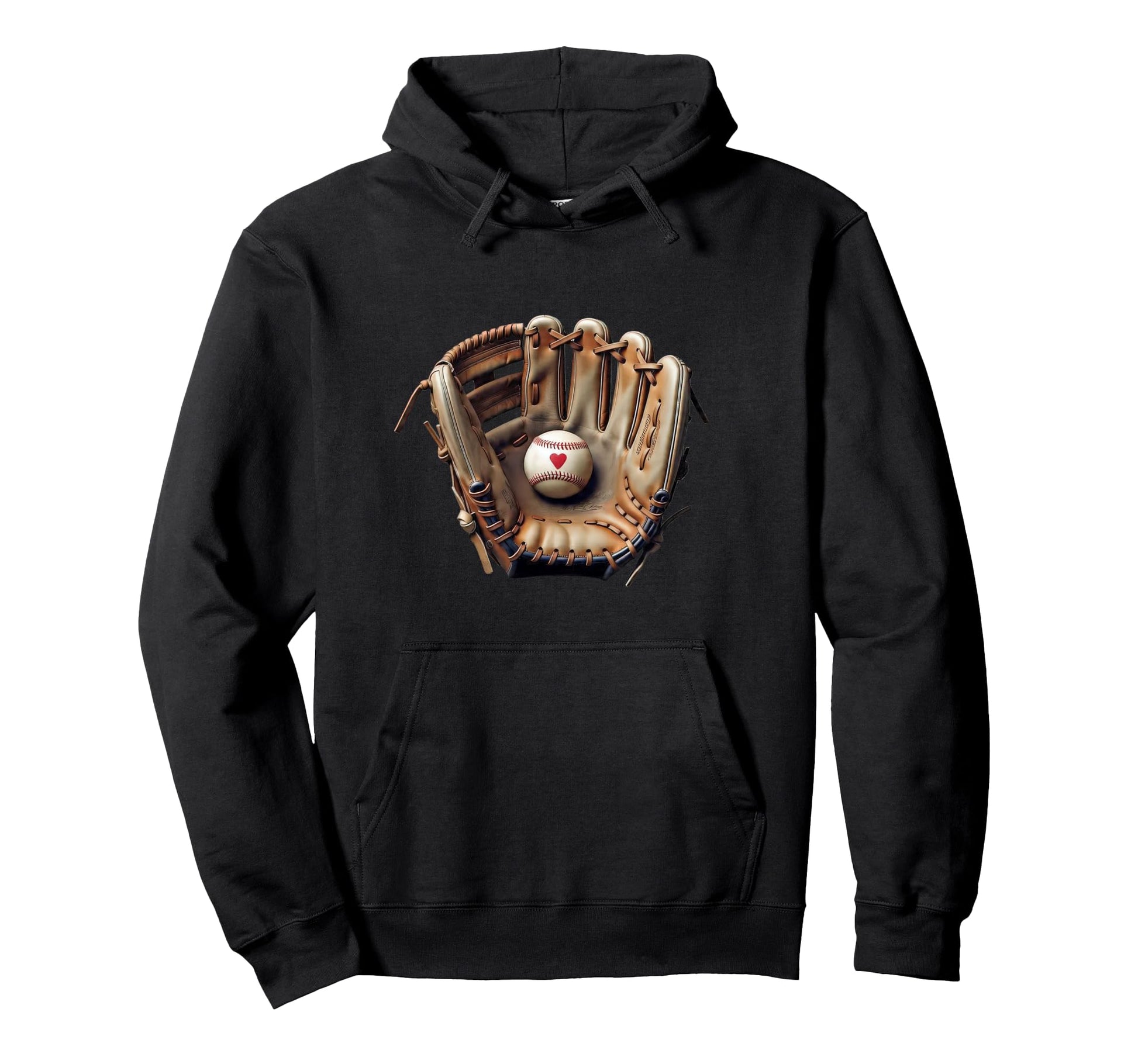 Baseball Glove Ball Game Pitcher Hoodie - Novelty Apparel Men Women - T-Shirt, Sweatshirt, Hoodie