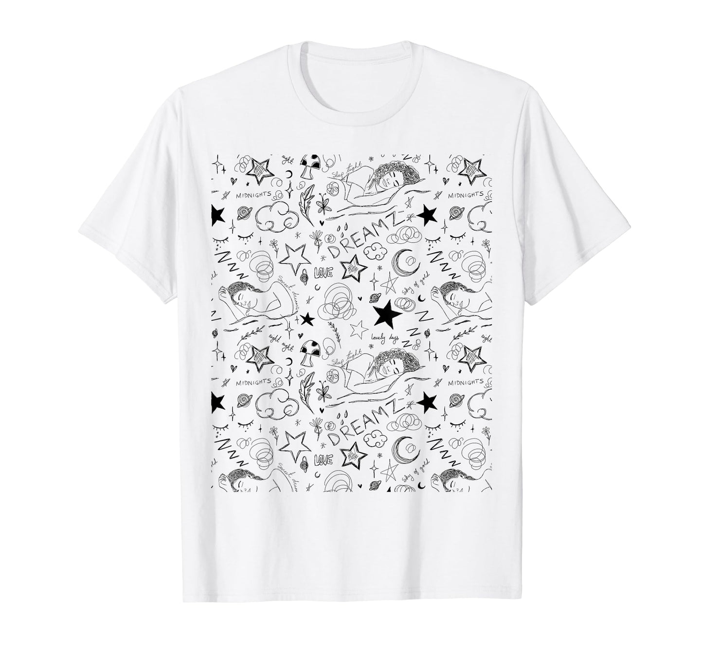 Face Abstract Line Art Drawing T-Shirt - Custom Art Print Men Women - T-Shirt, Sweatshirt, Hoodie