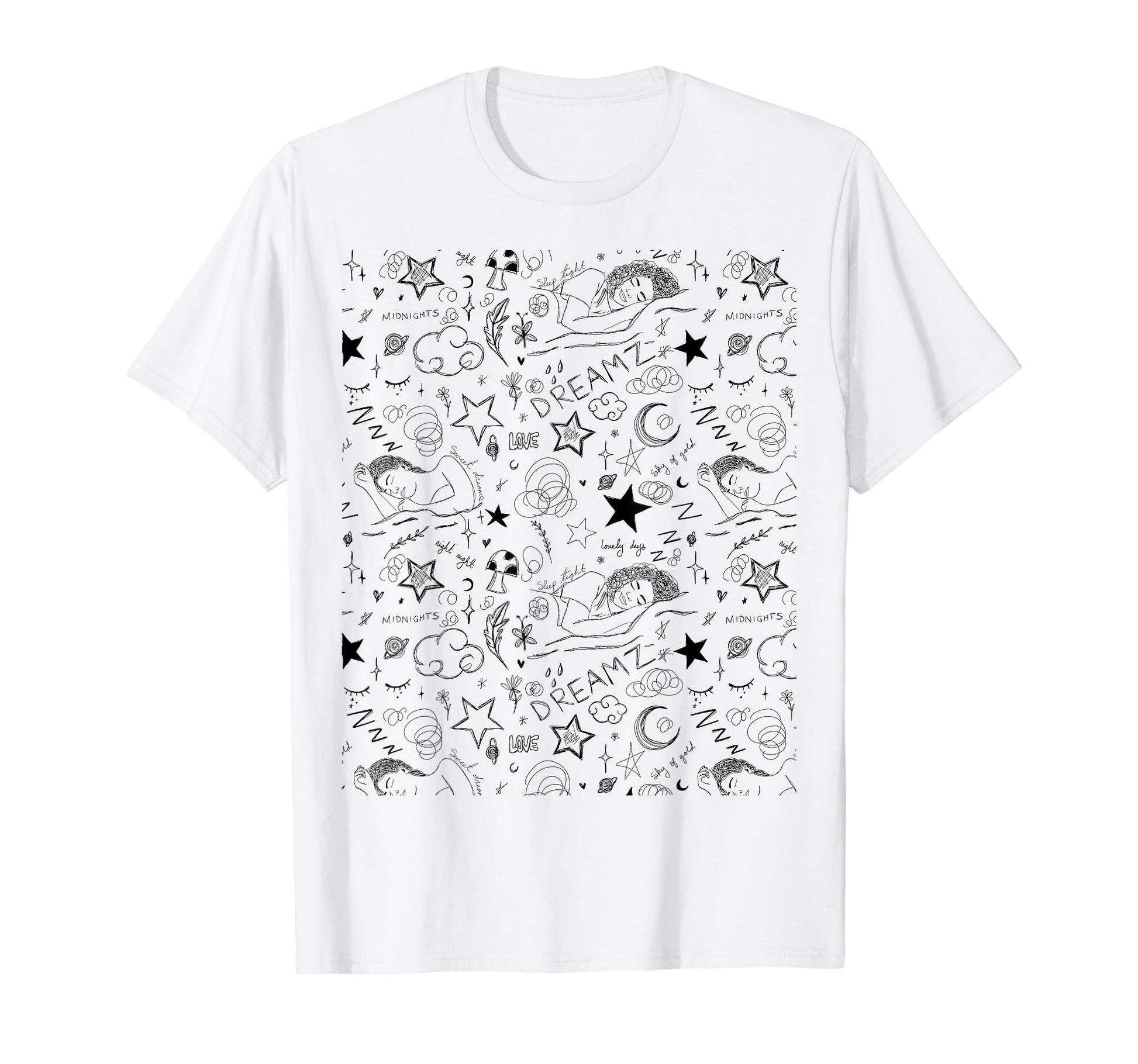 Face Abstract Line Art Drawing T-Shirt - Custom Art Print Men Women - T-Shirt, Sweatshirt, Hoodie