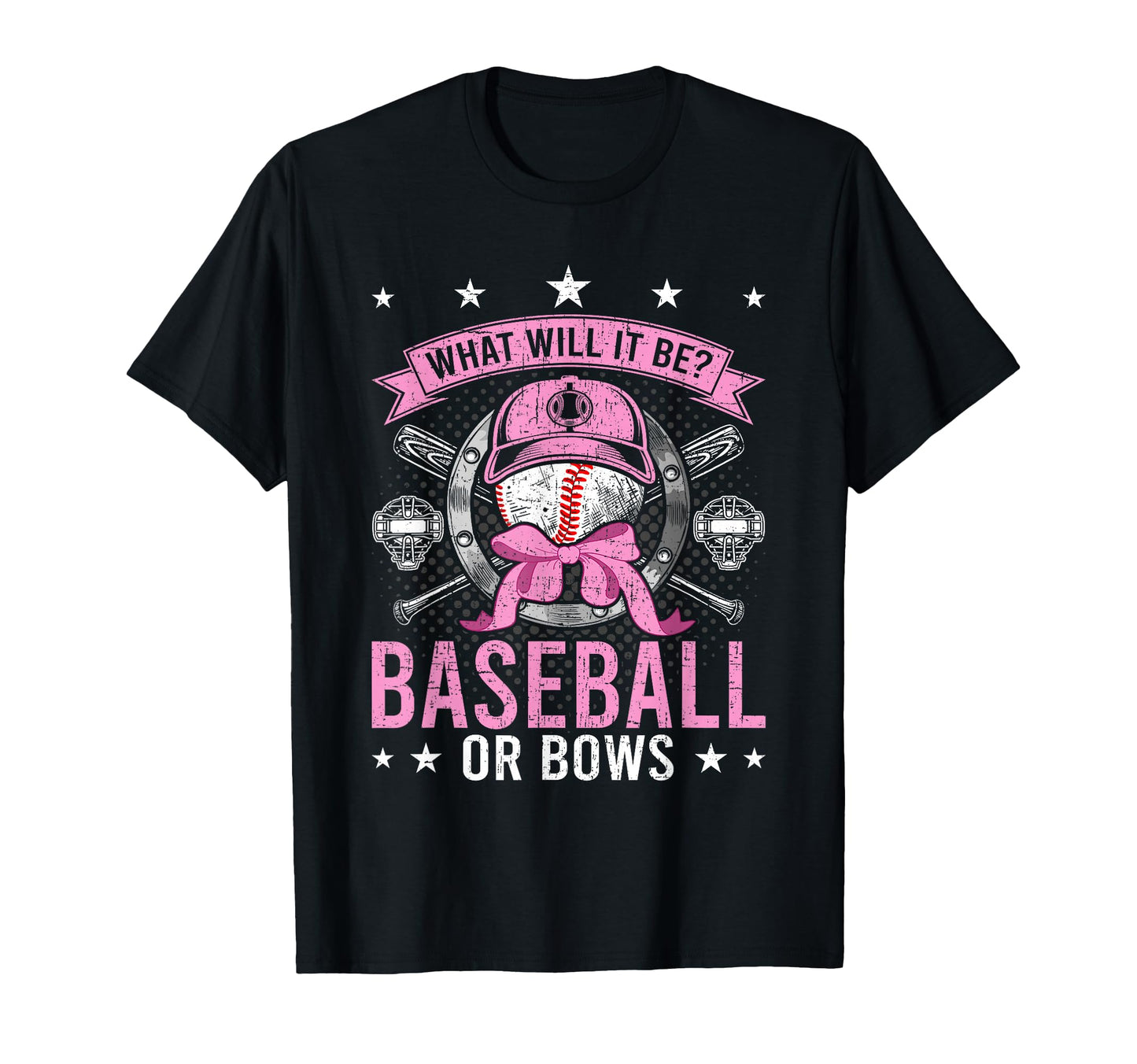 Baseball Or Bows Baseball Lover T-Shirt - Custom Art Print for Adults - T-Shirt, Sweatshirt, Hoodie