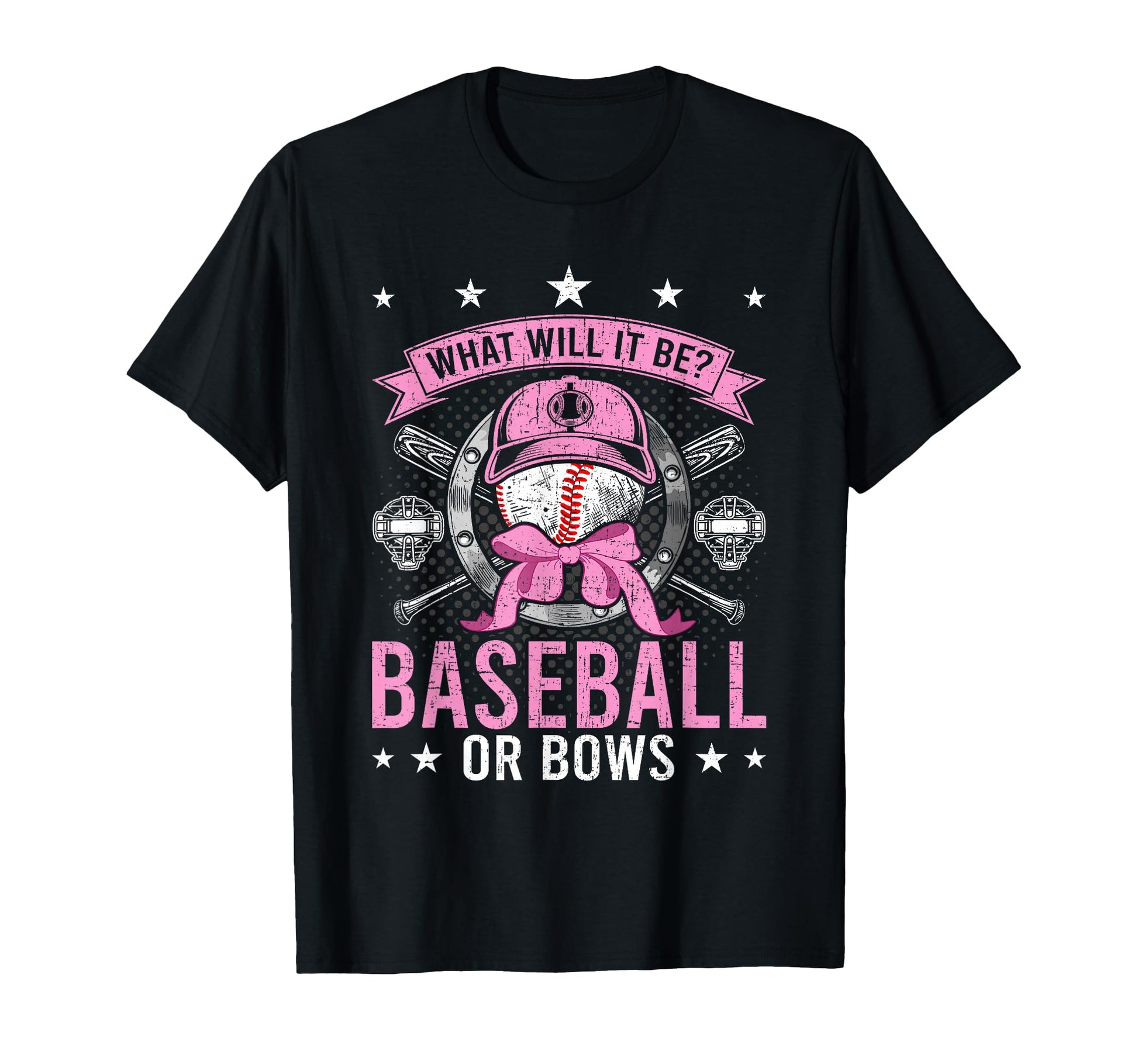 Baseball Or Bows Baseball Lover T-Shirt - Custom Art Print for Adults - T-Shirt, Sweatshirt, Hoodie