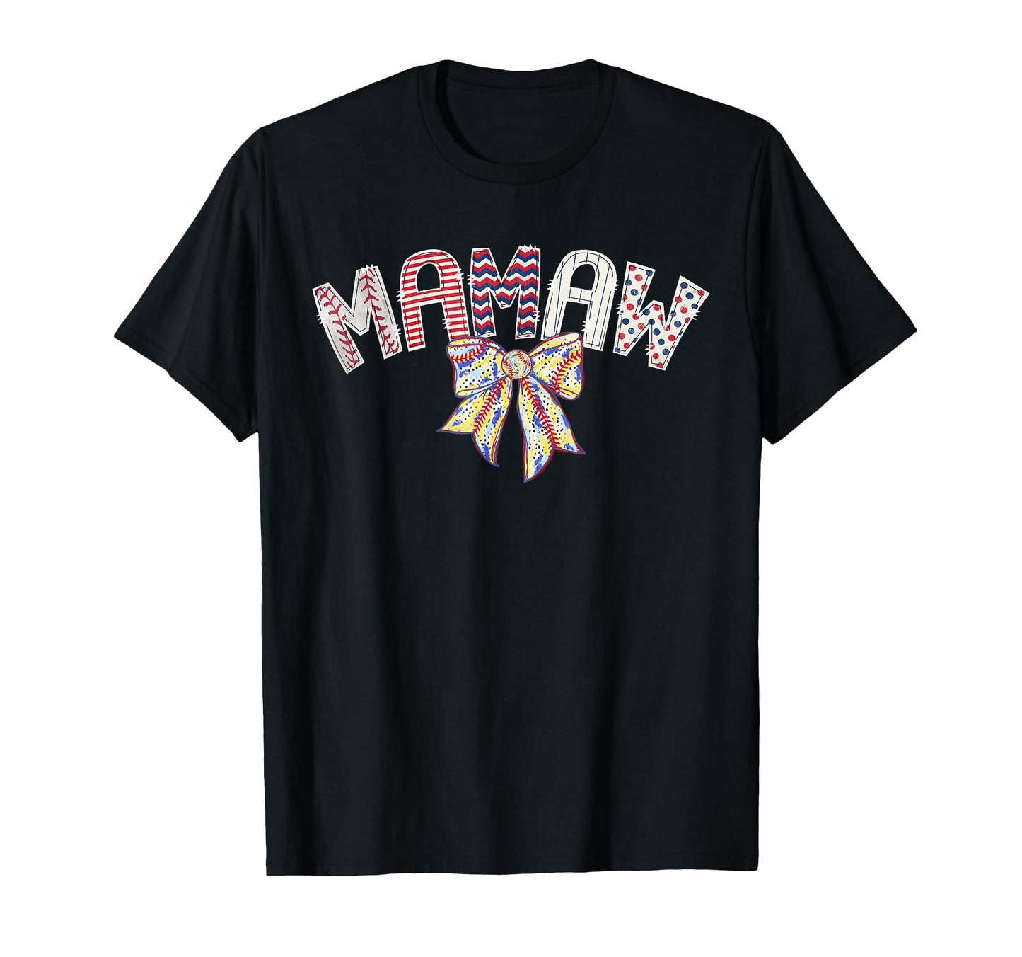 Baseball Mamaw Coquette Bow Game Day T-Shirt - Trendy Graphic for Adults - T-Shirt, Sweatshirt, Hoodie