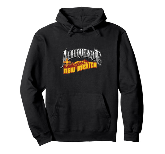 Albuquerque Typography New Mexico Hoodie - Casual Everyday Wear Men Women - T-Shirt, Sweatshirt, Hoodie