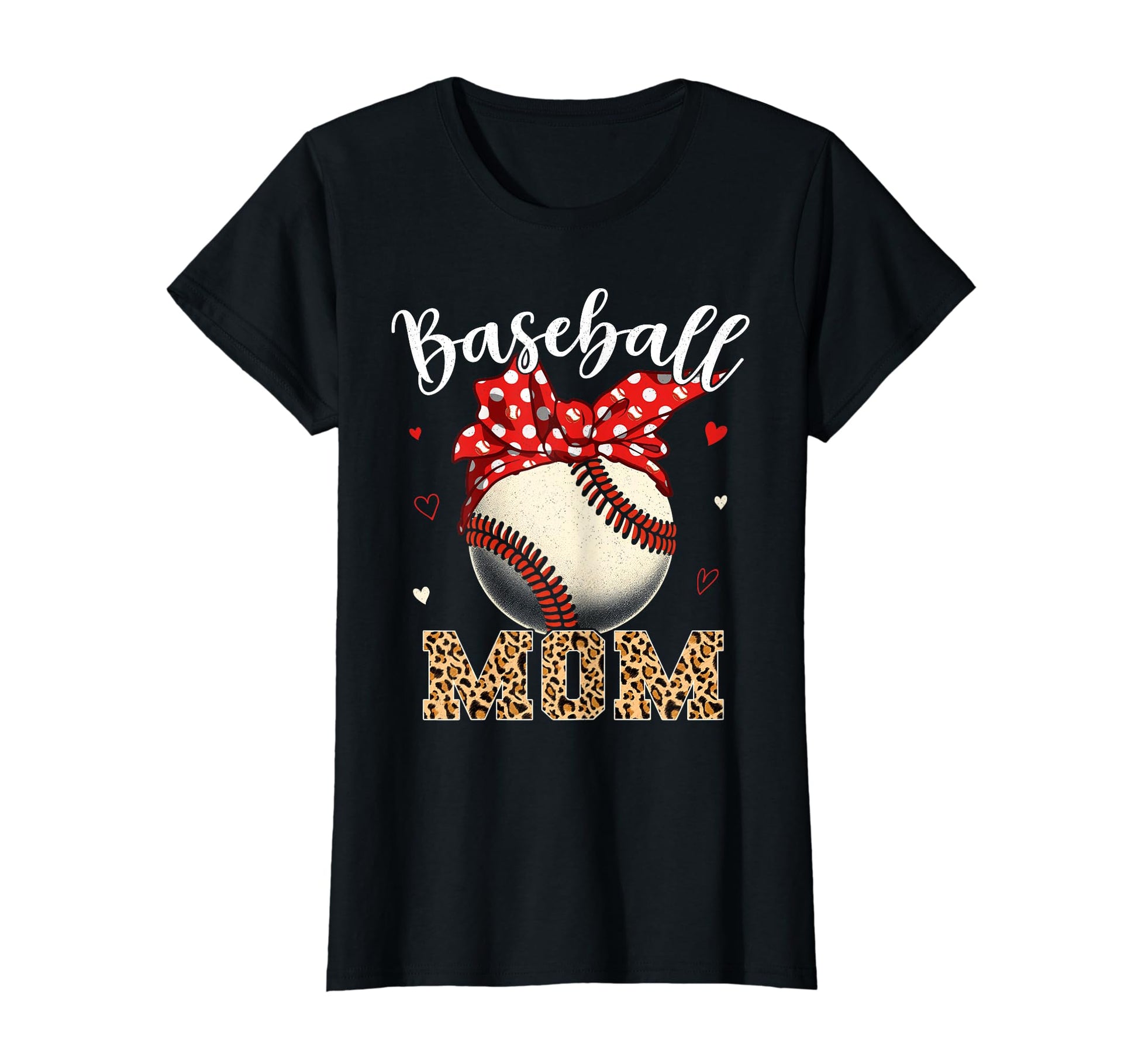 Womens Baseball Mom Headband Leopard T-Shirt - Minimalist Print Unisex - T-Shirt, Sweatshirt, Hoodie