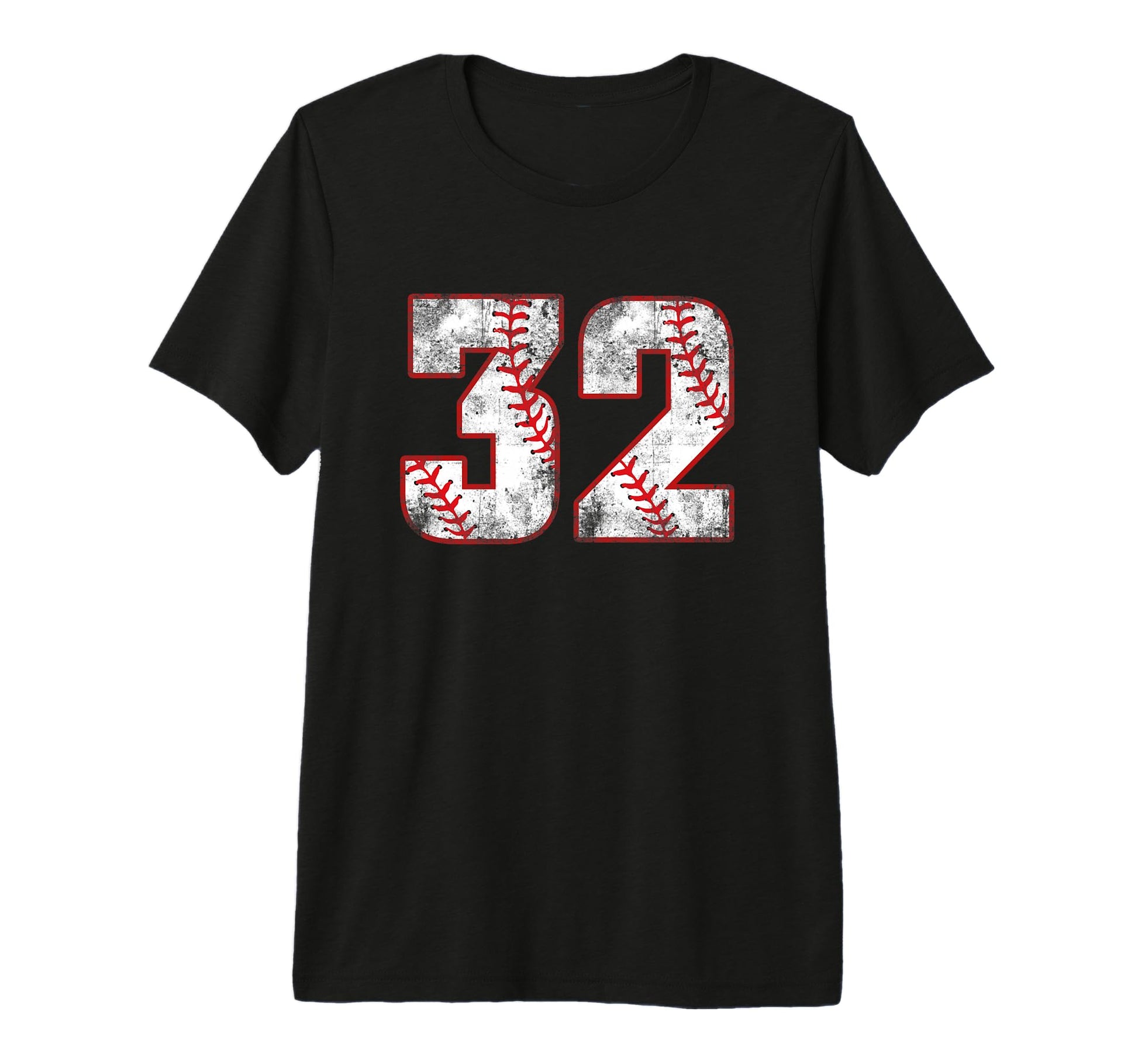 Baseball 32 Jersey Number Tri Blend T-Shirt - Trendy Graphic for Adults - T-Shirt, Sweatshirt, Hoodie