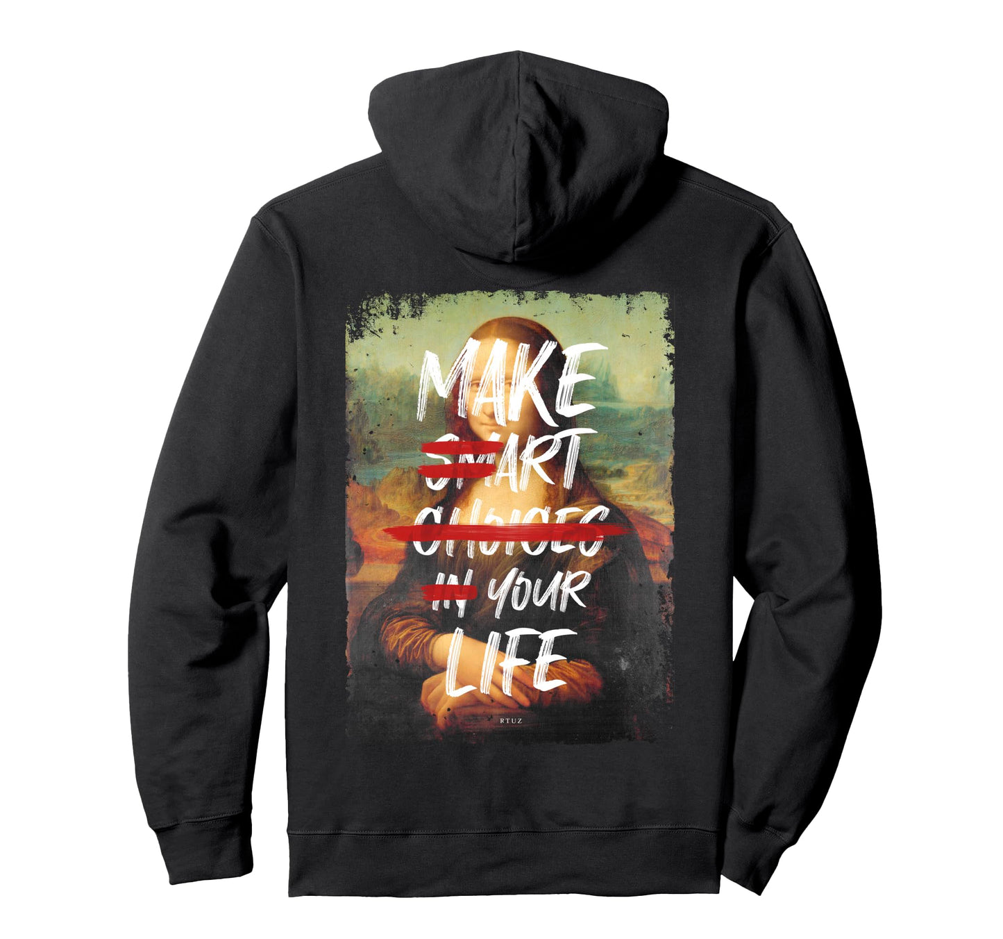 Mona Lisa Art Y2K Back Streetwear Hoodie - Trendy Graphic Unisex - T-Shirt, Sweatshirt, Hoodie