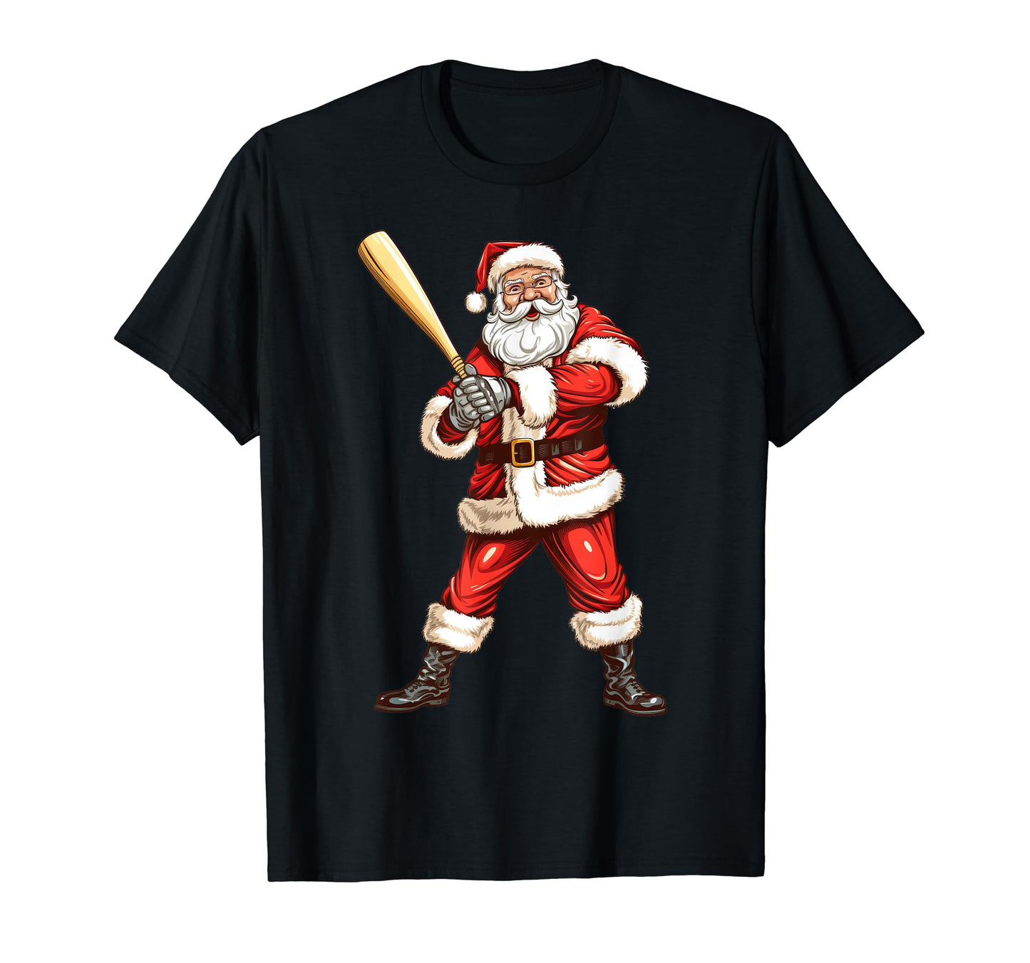 Santa Baseball Bat Baseball T-Shirt - Casual Everyday Wear for Adults - T-Shirt, Sweatshirt, Hoodie