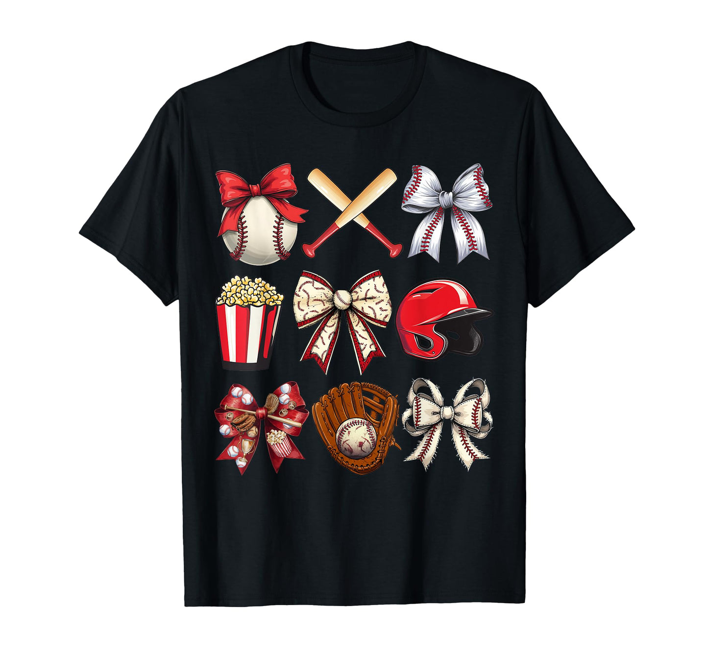 Baseball Coquette Bow Baseball Mama T-Shirt - Trendy Graphic Men Women - T-Shirt, Sweatshirt, Hoodie