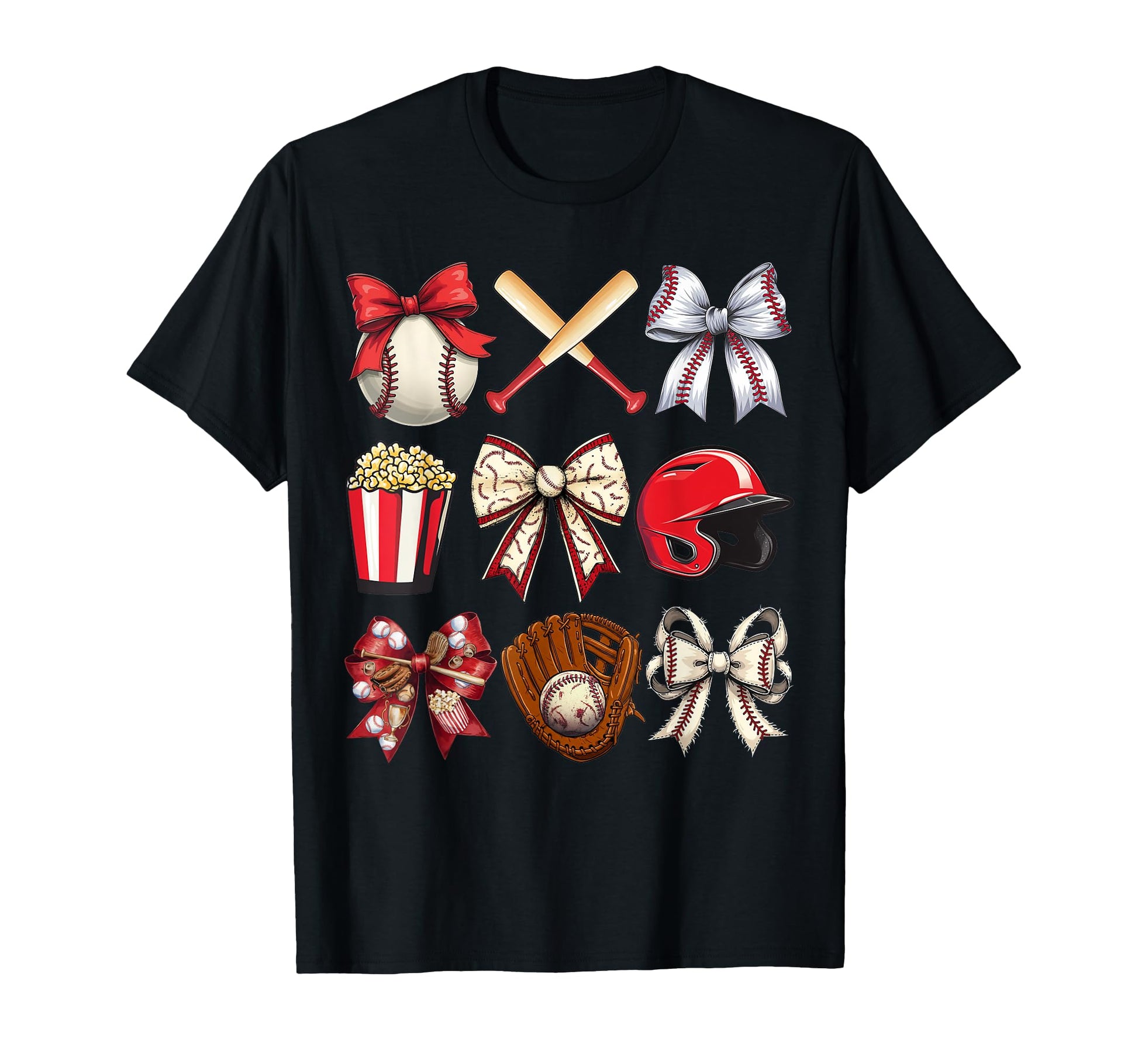 Baseball Coquette Bow Baseball Mama T-Shirt - Trendy Graphic Men Women - T-Shirt, Sweatshirt, Hoodie
