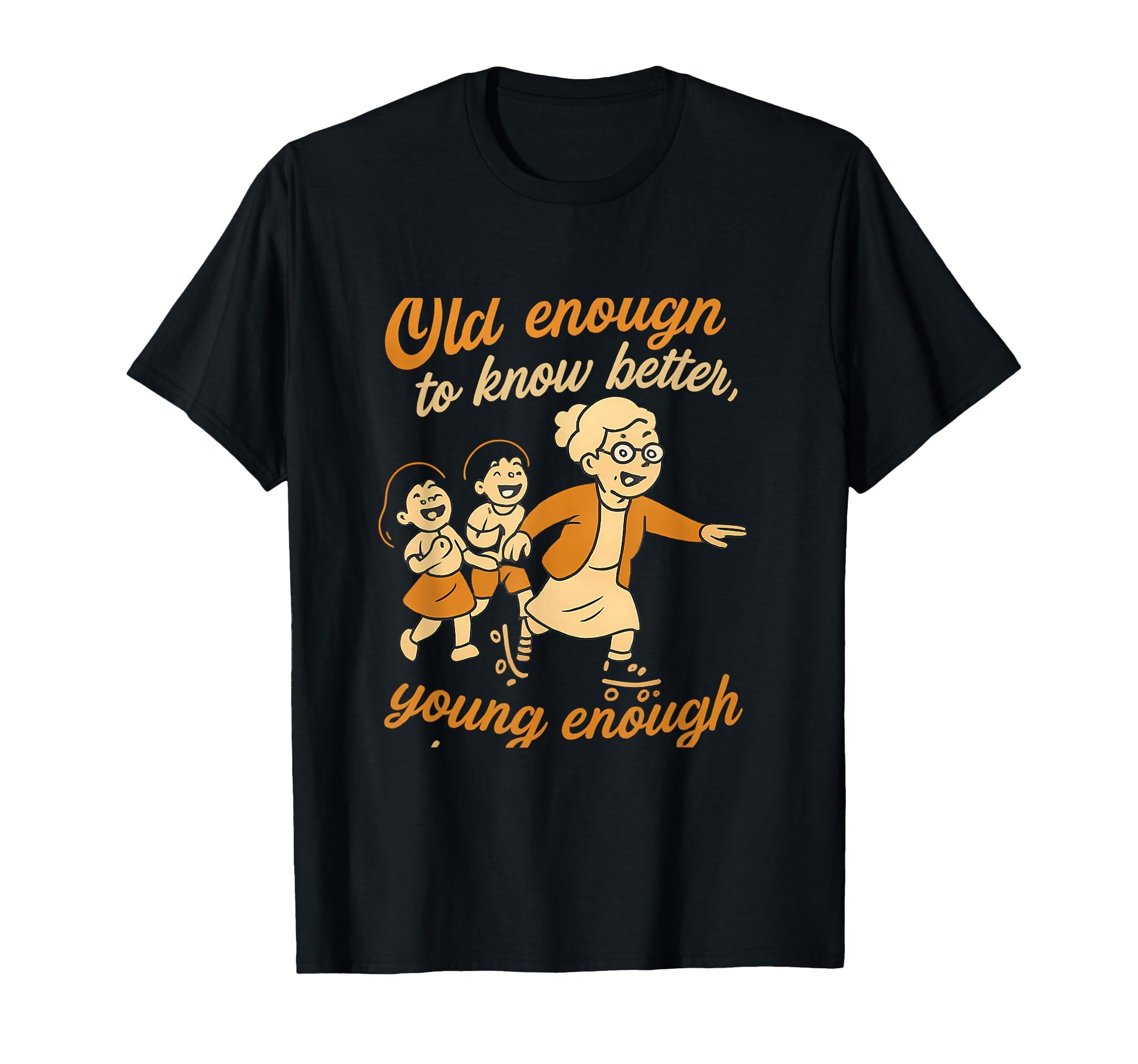 Grandma Roller Skate Cartoon Funny T-Shirt - Aesthetic Graphic for Adults - T-Shirt, Sweatshirt, Hoodie