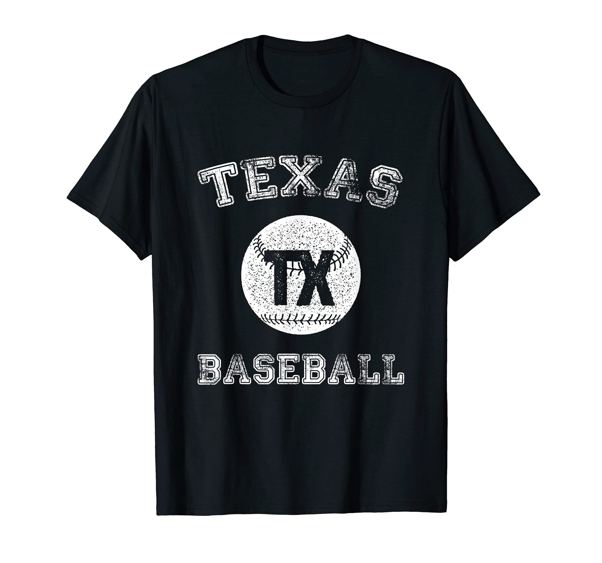 Texas Baseball Distressed College T-Shirt - Aesthetic Graphic for Adults - T-Shirt, Sweatshirt, Hoodie