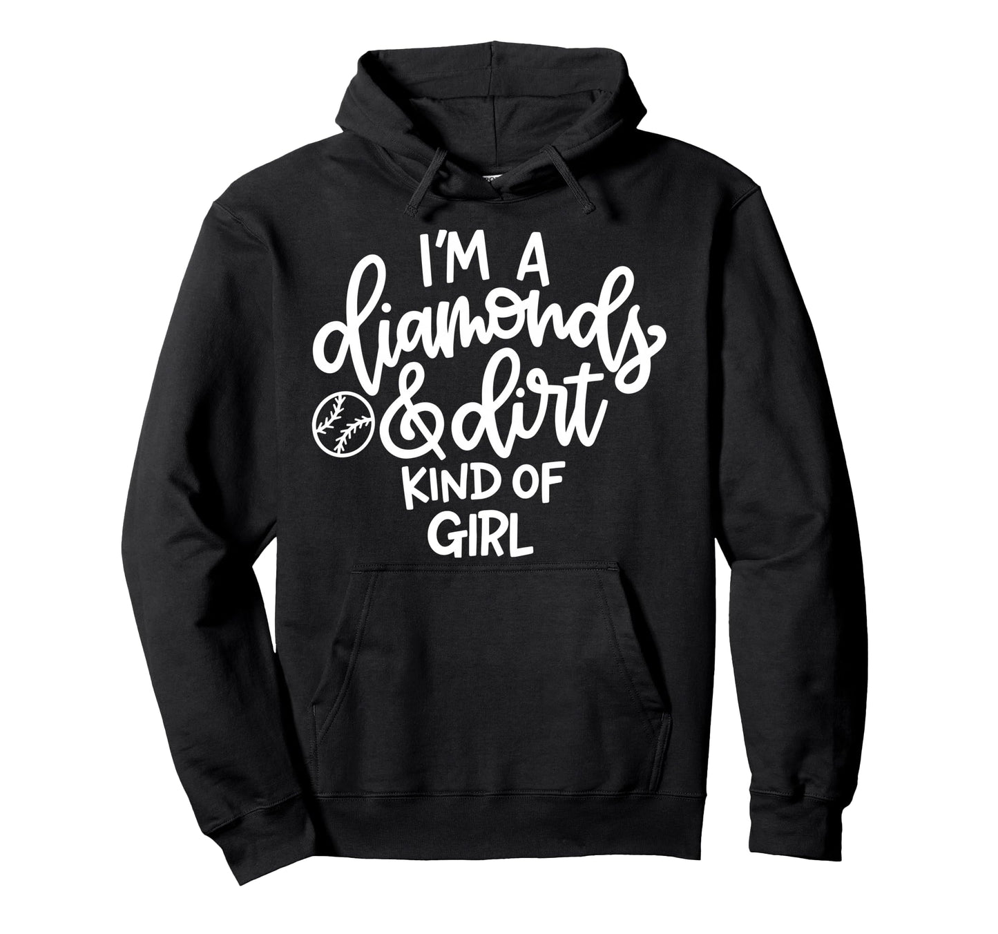 Baseball Diamond Dirt And Diamonds Hoodie - Fun Novelty Design for Adults - T-Shirt, Sweatshirt, Hoodie